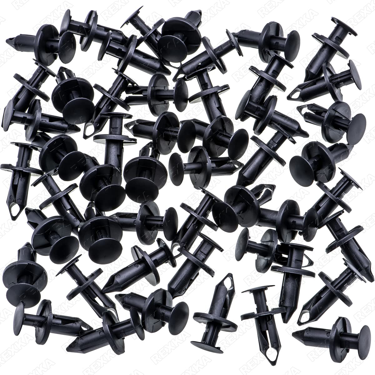 Rexka 50Pcs Grille Push Pin Retainer Clips Fasteners Rivet 6503598 Compatible With 2007-2020 Jeep Wrangler Jk, Wrangler Unlimite