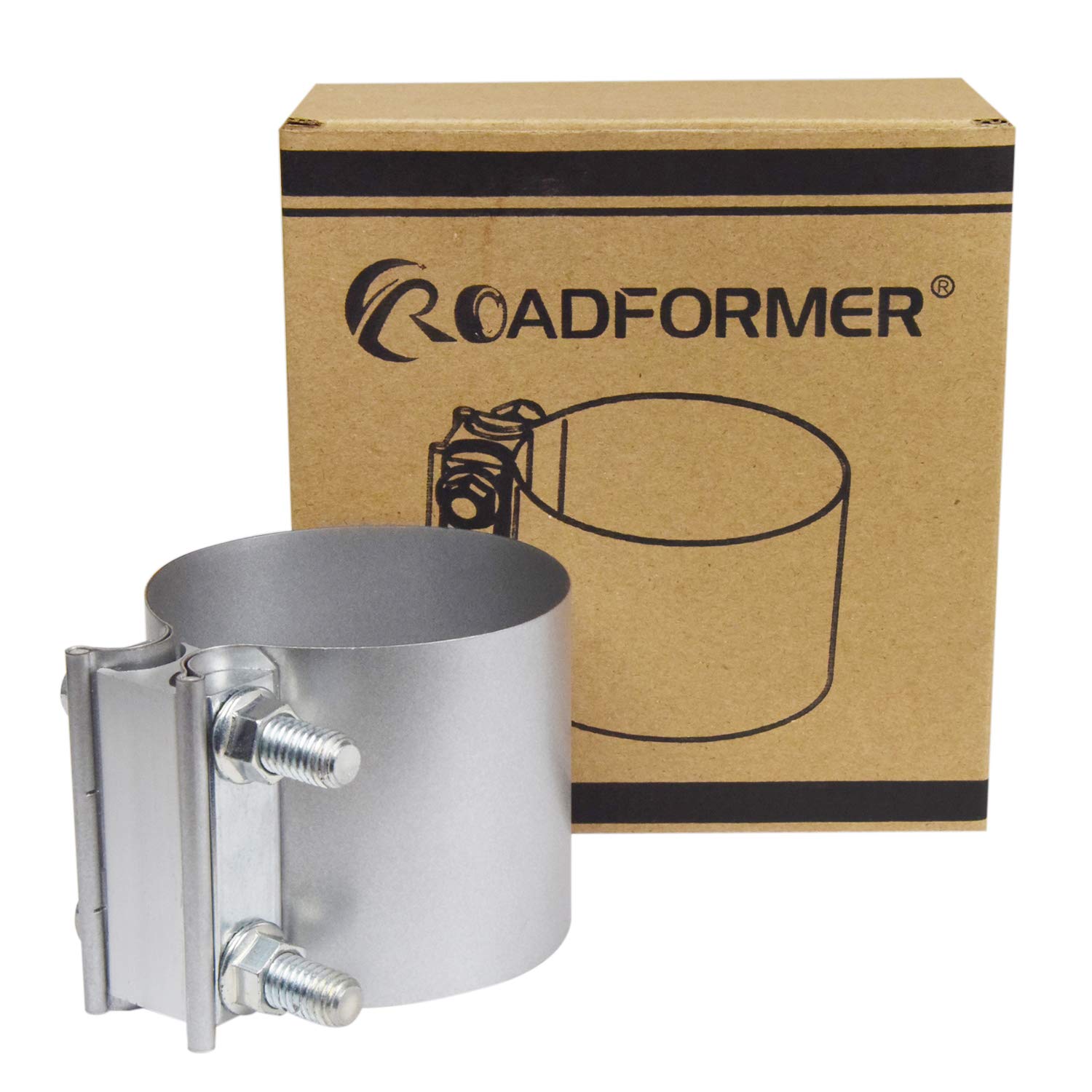 Roadformer 2.5' Butt Joint Exhaust Band Clamp - Aluminized Steel for 2.5' OD Exhaust Pipe, Muffler, Elbow and Exhaust Tubing Connection