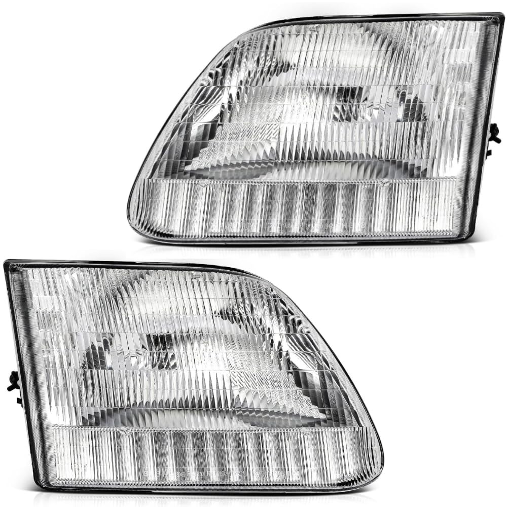 EPIC LIGHTING OE Spec-B Halogen Replacement Headlights Compatible with FORD 97-02 EXPEDITION 97-03 F-150 97-99 F-250 - Pair