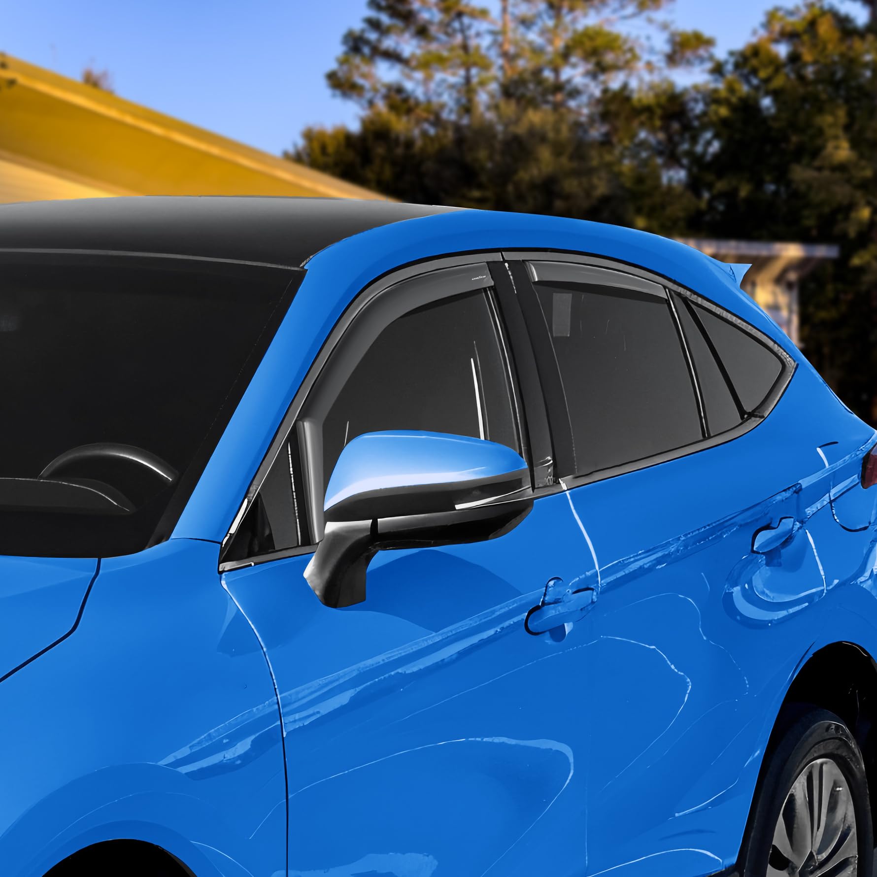 Goodyear Shatterproof In-Channel Window Deflectors For Toyota Venza 2021-2025, Rain Guards, Window Visors For Cars, Vent Deflect