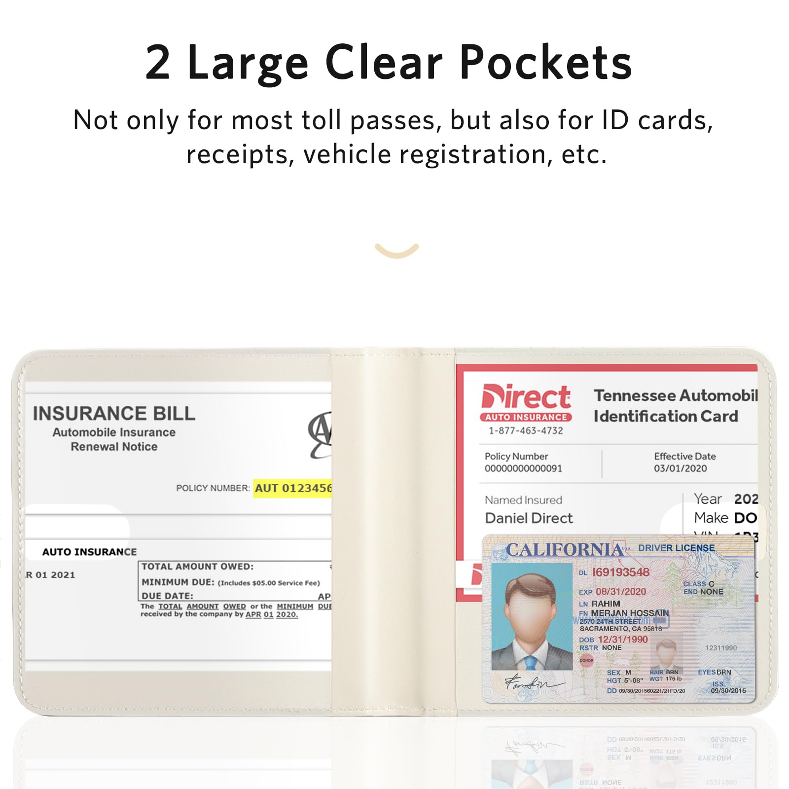 Cobak Car Registration And Insurance Holder - Small And Lightweight Vehicle Glove Box Car Organizer, Auto Truck Comparment Acces