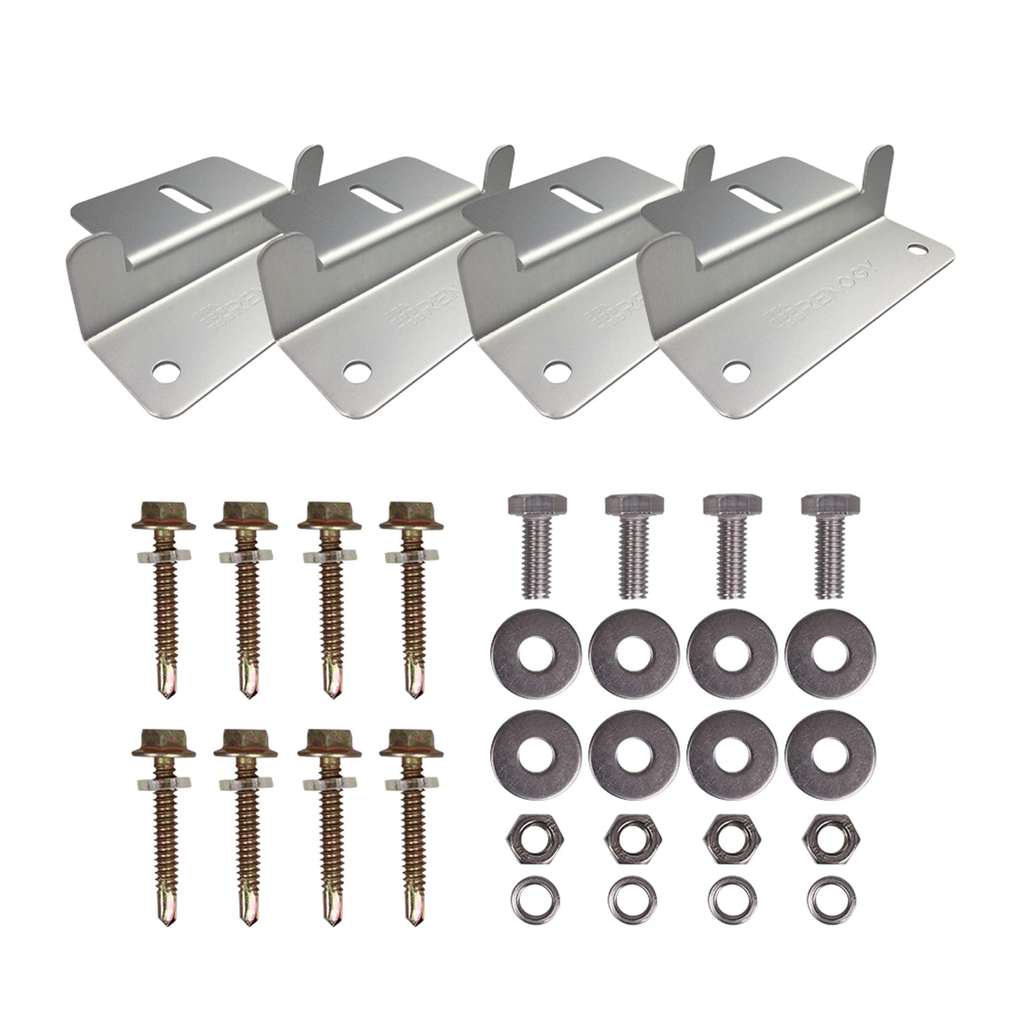 Renogy Solar Panel Mounting Z Brackets Lightweight Aluminum Corrosion-Free Construction For Rvs, Trailers, Boats, Yachts, Wall A