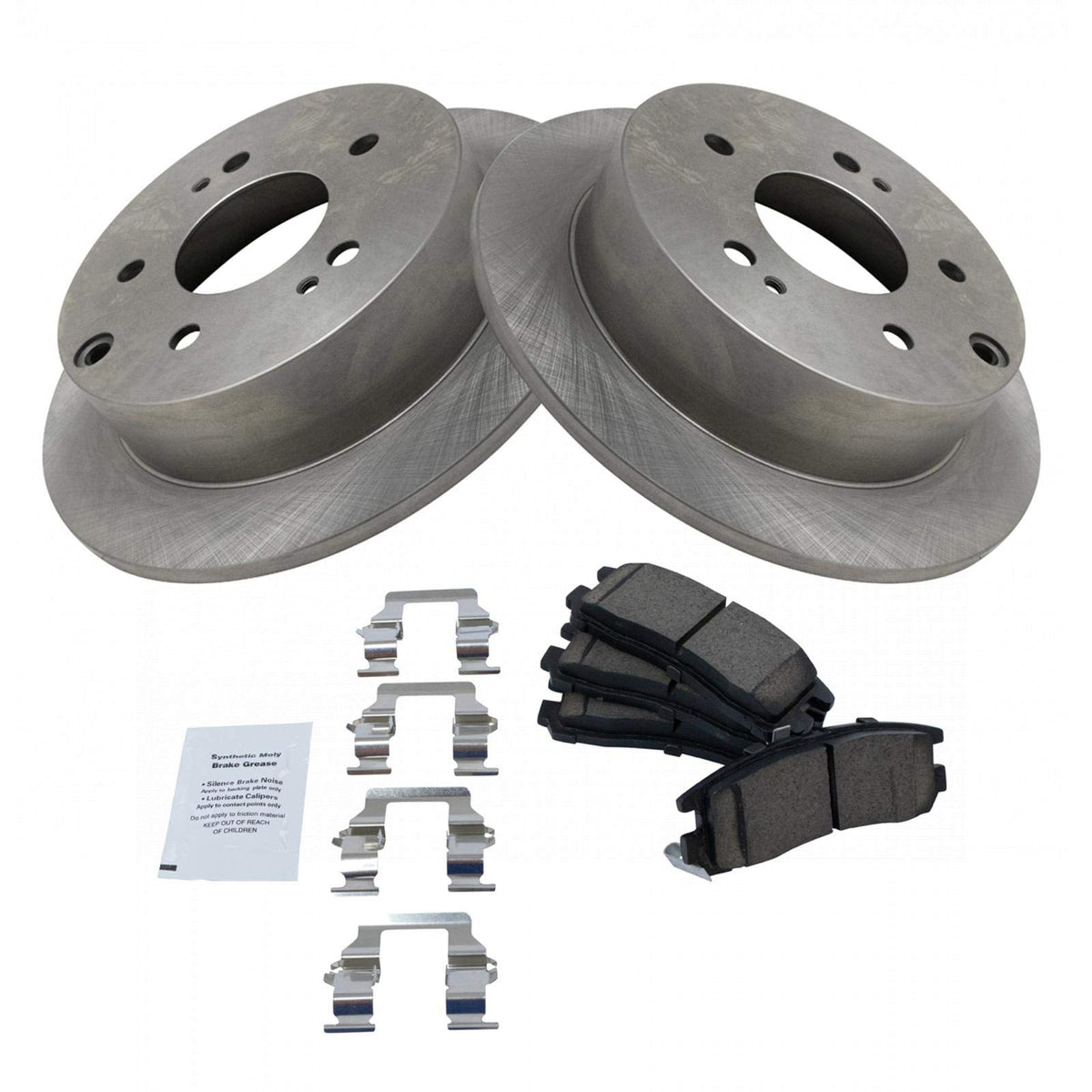 Trq Rear Brake Pad & Rotor Kit Brake Pads Brake Rotor Ceramic Compatible With 2006-2012 Mitsubishi Eclipse 2004-2012 Galant