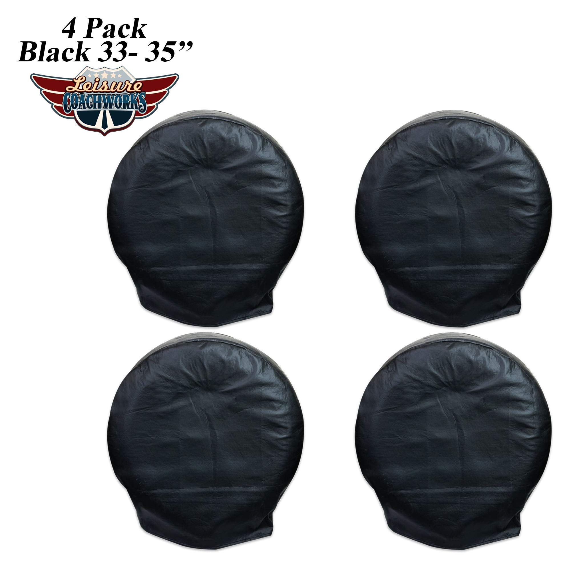 Leisure Coachworks Tire Covers For Rv Wheel Set Of 4 Motorhome Wheel Covers Waterproof Oxford Cotton Tire Protectors Tire Covers