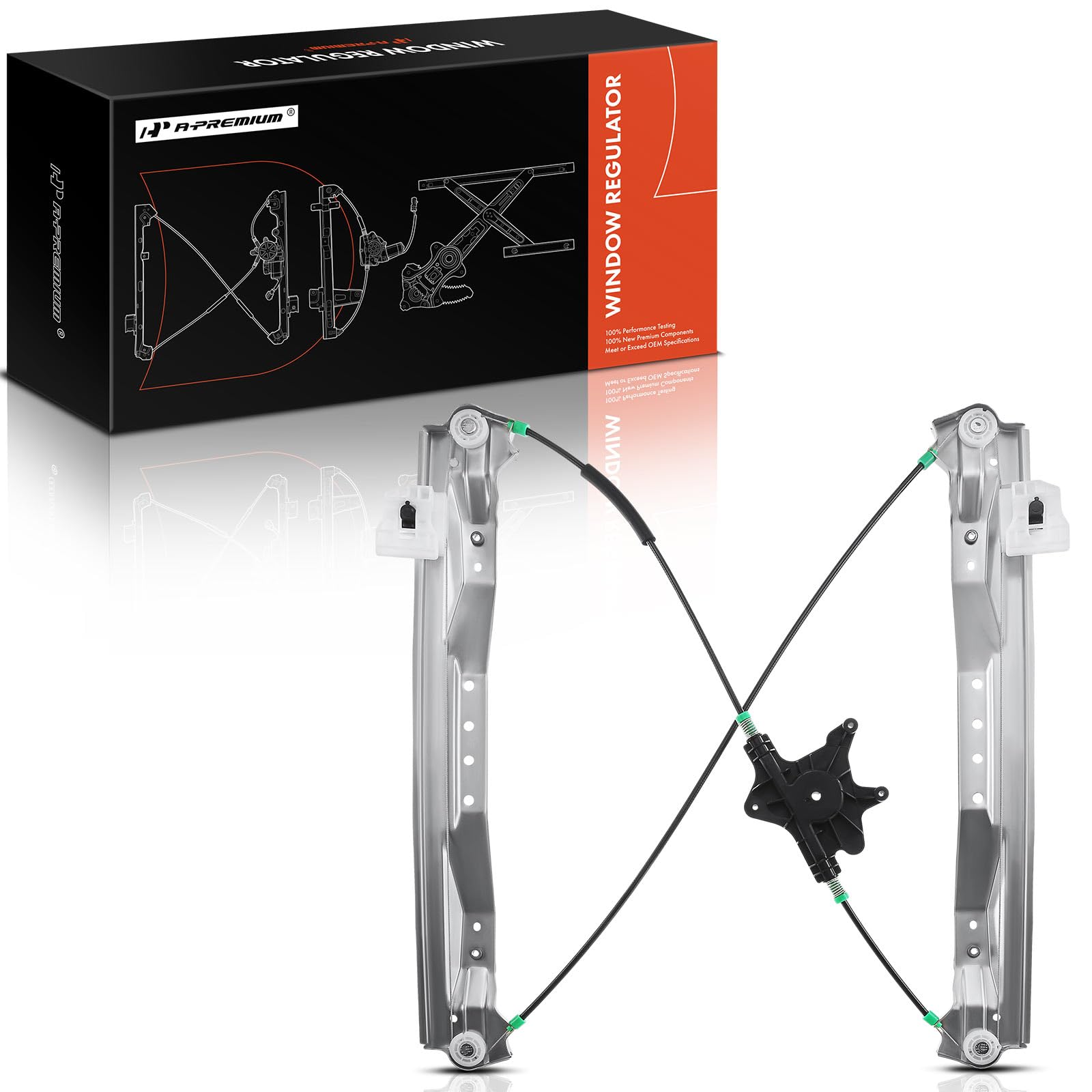 A-Premium Power Electric Window Regulator Without Motor Replacement For Town & Country Dodge Grand Caravan Ram C/V Volkswagen Ro