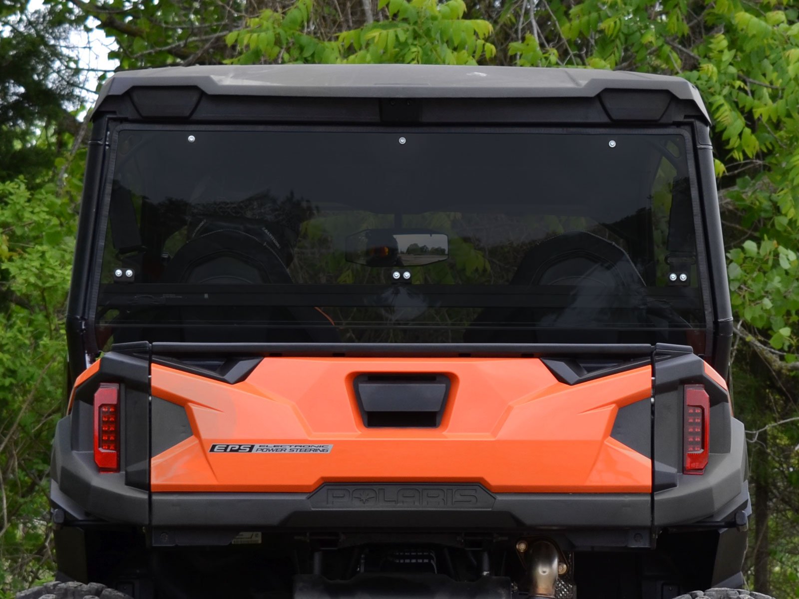 Superatv Non-Scratch Resistant Dark Tint Rear Windshield For 2016+ Polaris General 1000 / General 4 1000 And 2020+ General Xp 10