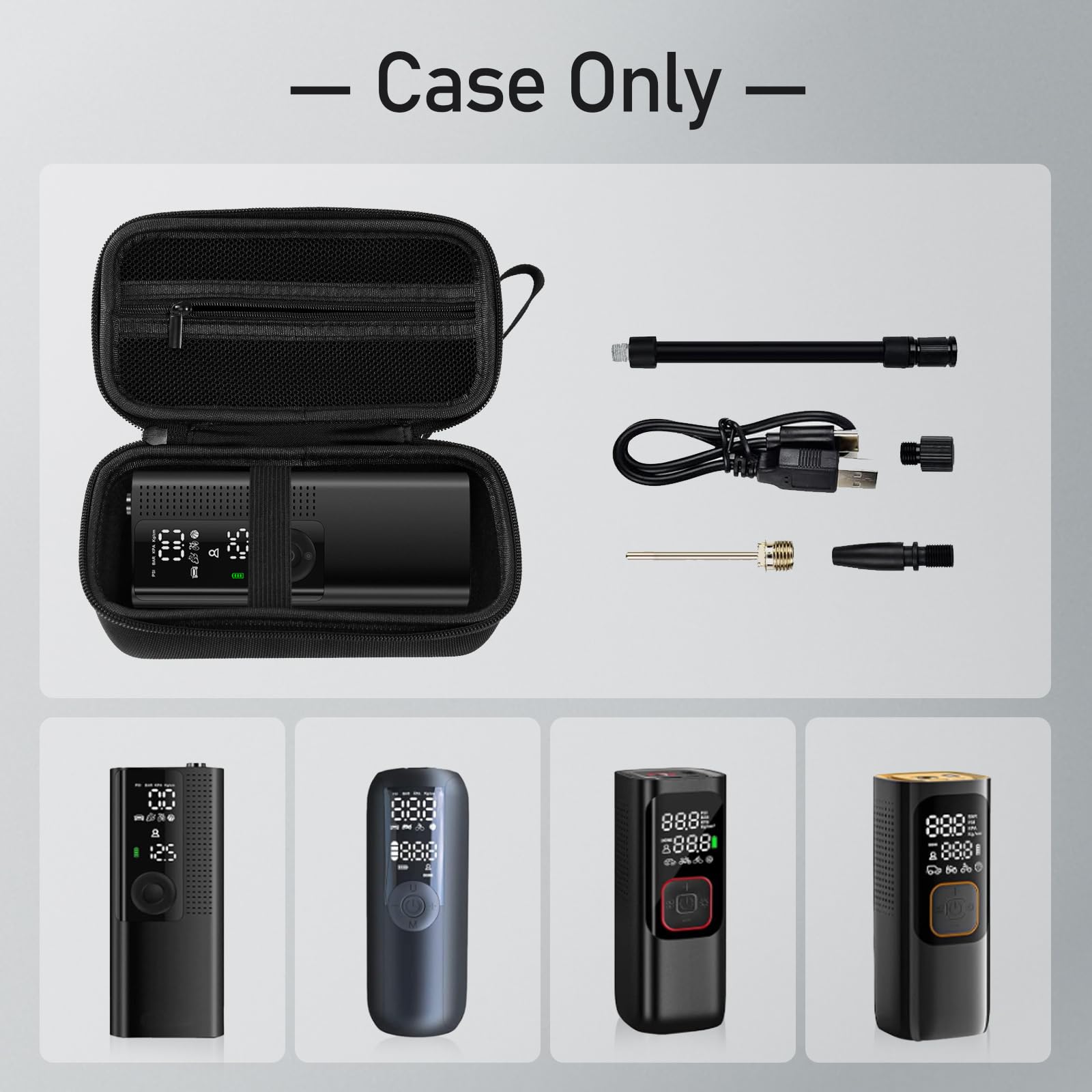 Case for Airmoto Tire Inflator Portable Air Compressor Case,120 PSI Air Pump,Car Tire Pressure Gauge (120 150 PSI) Storage Bag,