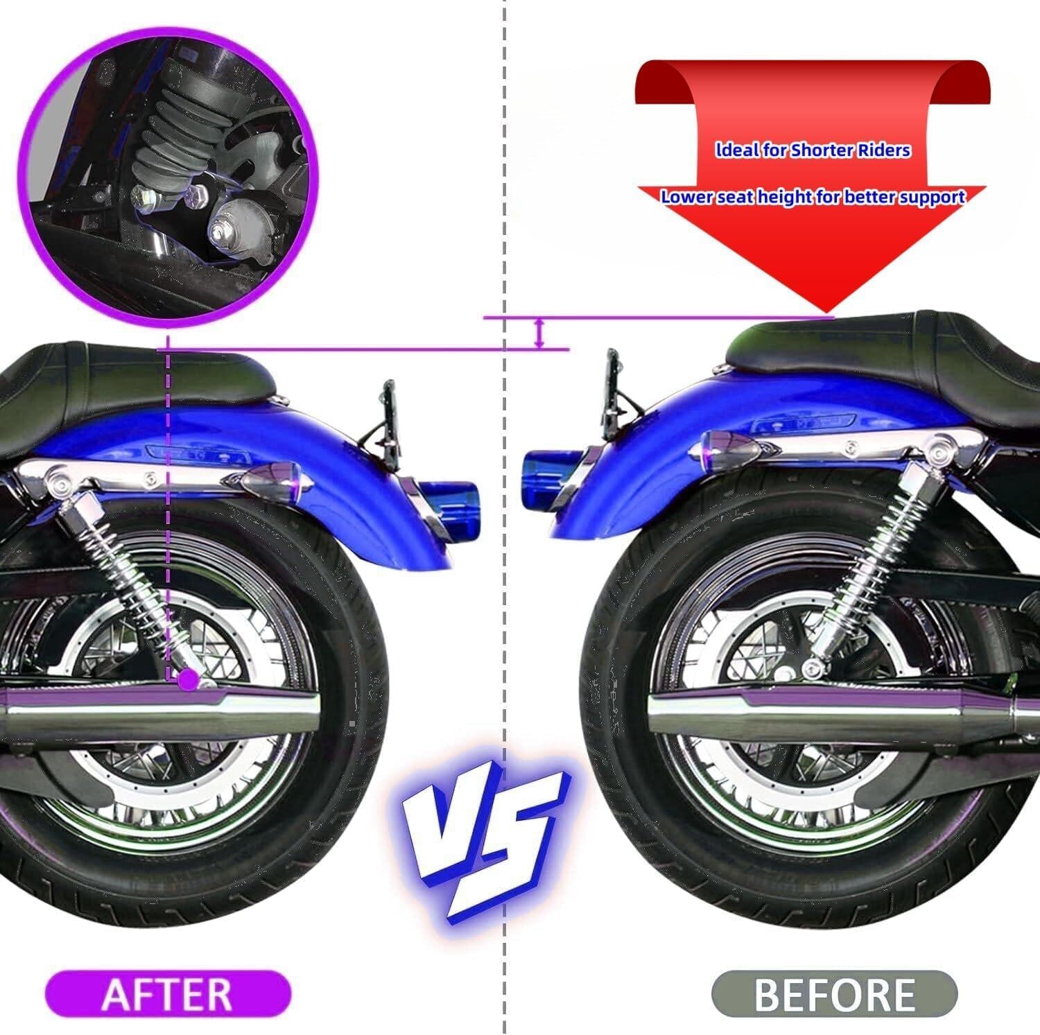 VPZMT 1'' Inch Lowering Kit Fits for 2008-2023 Harley Touring Street Glide/Road Glide/Ultra Limited/Special CVO Lowering Blocks