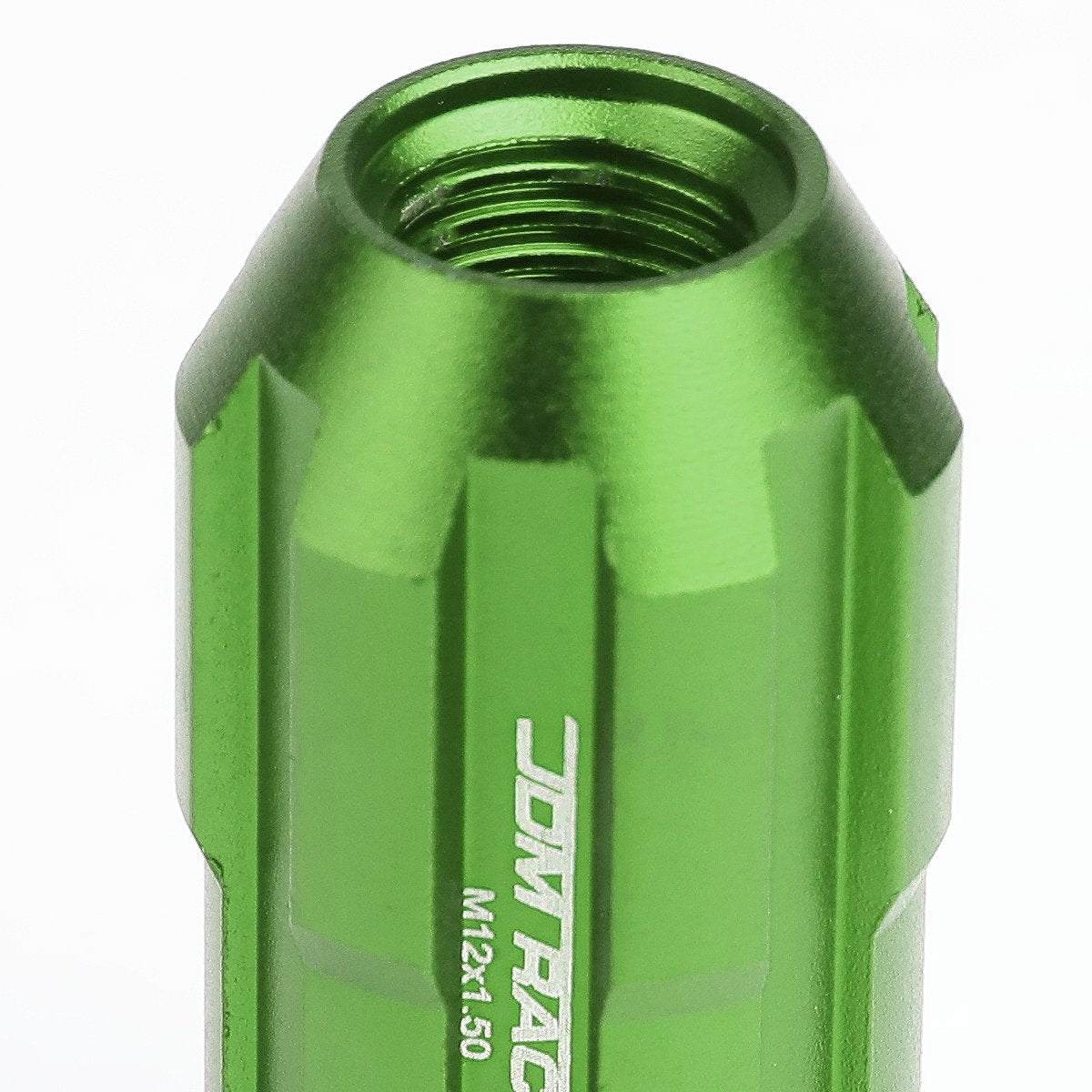 Dna Motoring Ln-Ztl-9025-15-Gn 20Pcs M12 X 1.5 Open End Style Wheel Lug Nuts W/Deep Drive Extension Adapter, 24Mm Od/50Mm H, Green