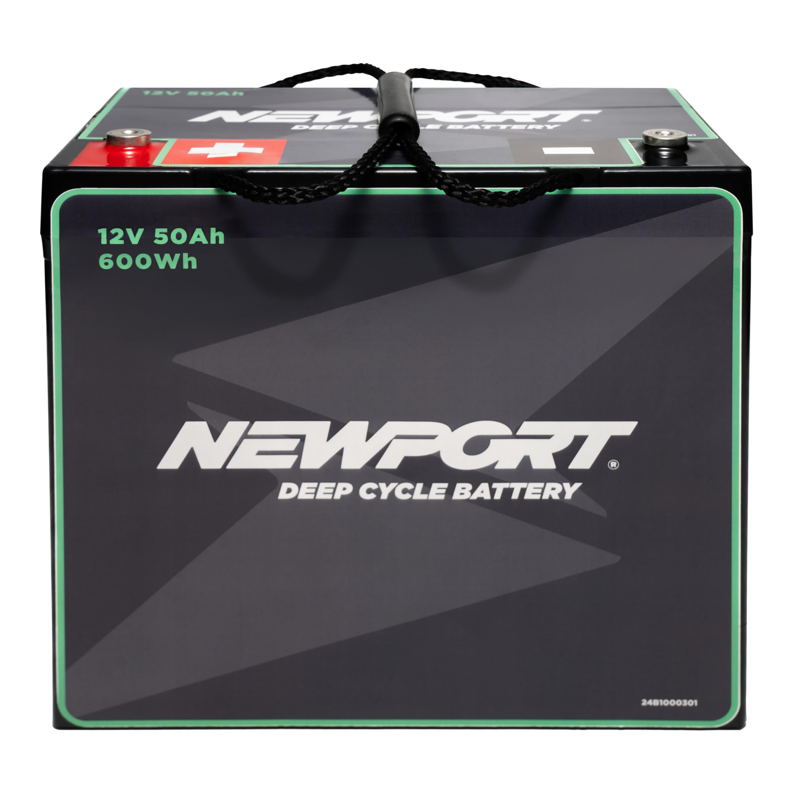 Newport 12V50Ah Deep Cycle Heavy-Duty Marine Battery, Lightweight & Sealed Agm, Trolling Motor Compatible