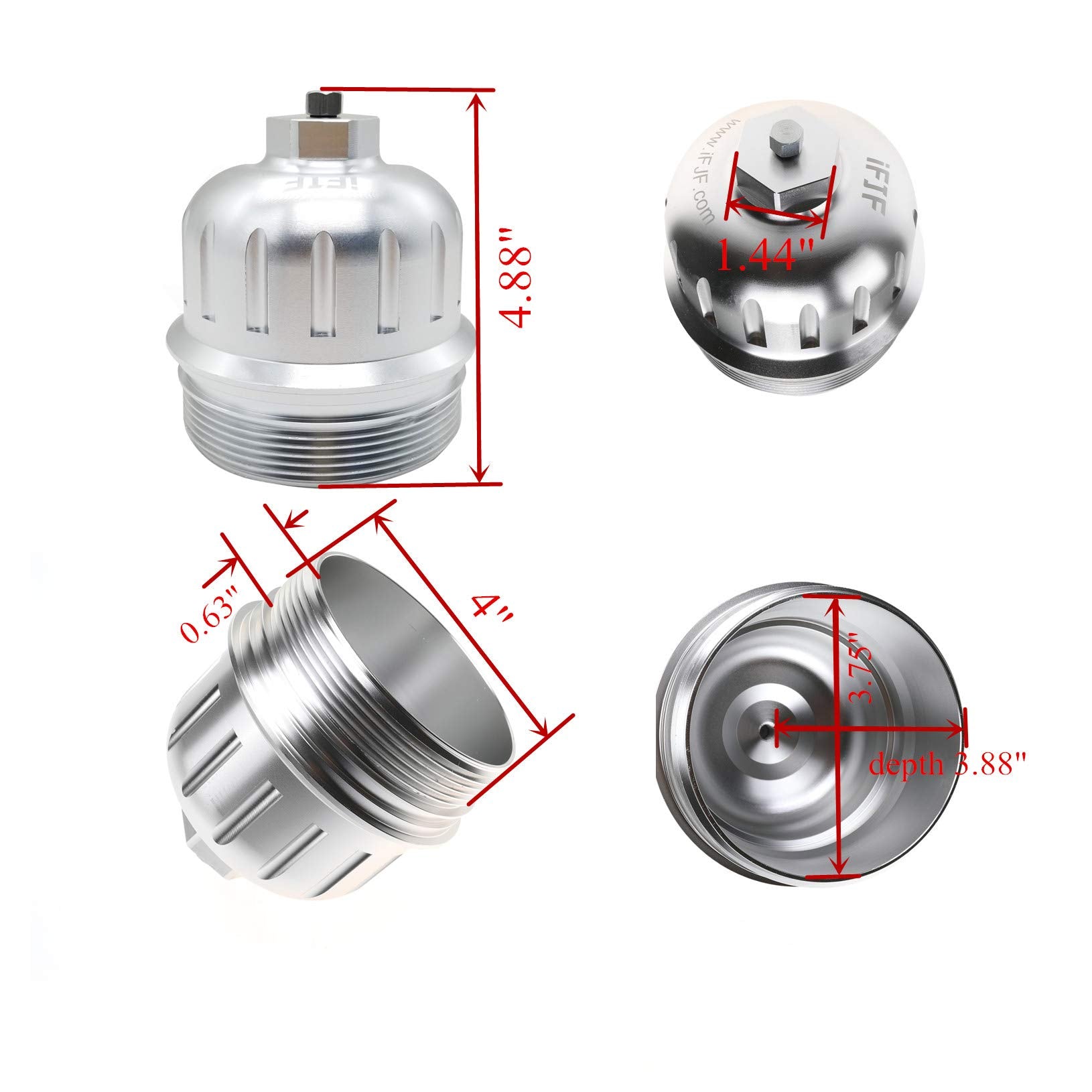 iFJF 134001 Fuel Filter Housing Cap Replacement for 2017-2024 GM Duramax 6.6L L5P Chevy Silverado/GMC Sierra 2500HD 3500HD Bille