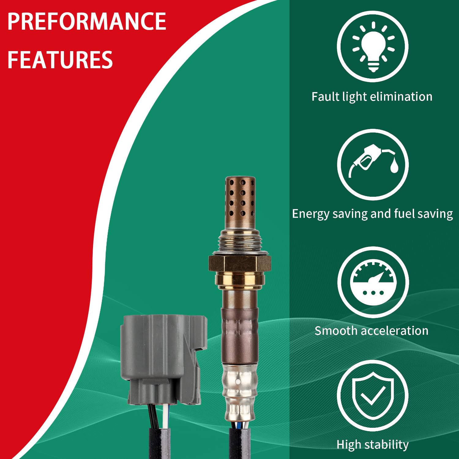 Necatuo 234-4621 Upstream O2 Oxygen Sensor (Set Of 1) Heated Air Fuel Ratio Compatible With Accord Civic Odyssey Prelude Cl Nsx