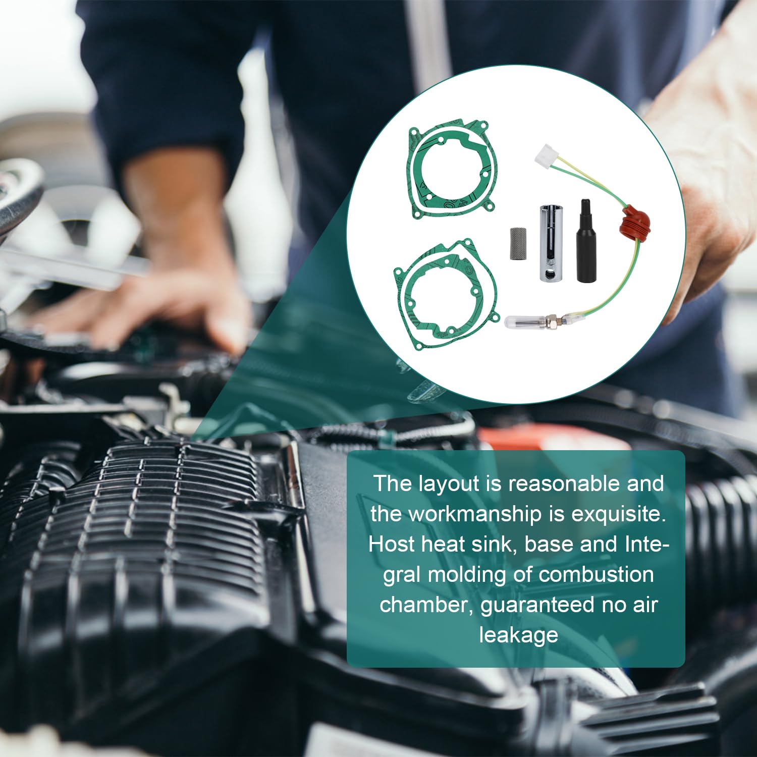 Glow Plug Repair Kit, 8pcs Diesel Parking Heaters 12V 2KW 5KW 8KW Glow Plug Ceramic Glow Plug Heater Repair Parts Glow Ignition