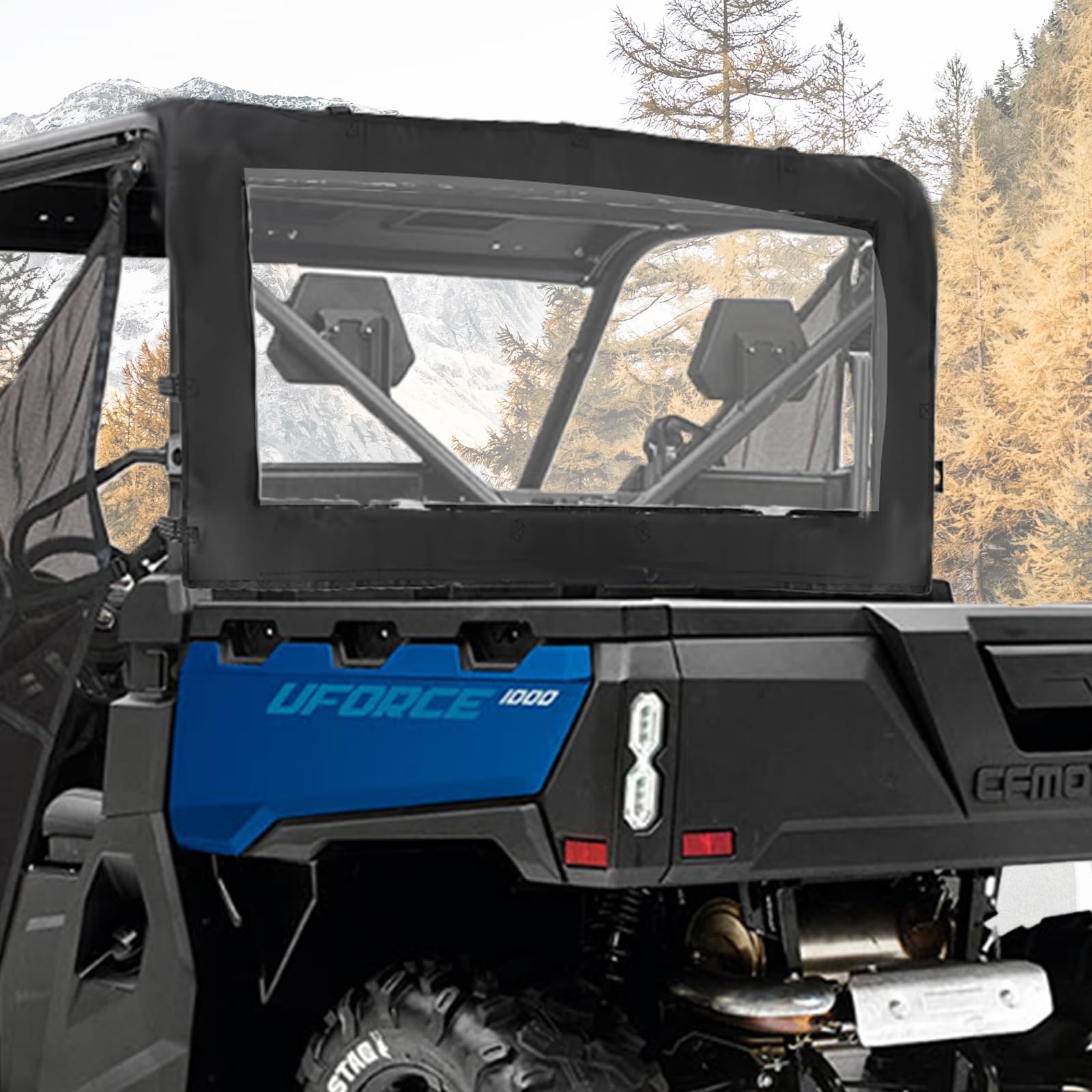 Yonqifon Rear Windshield Compatible With Cfmoto Uforce 1000/1000Xl, Soft Pvc Back Window Screen Rear Window For 2019+ Uforce 100