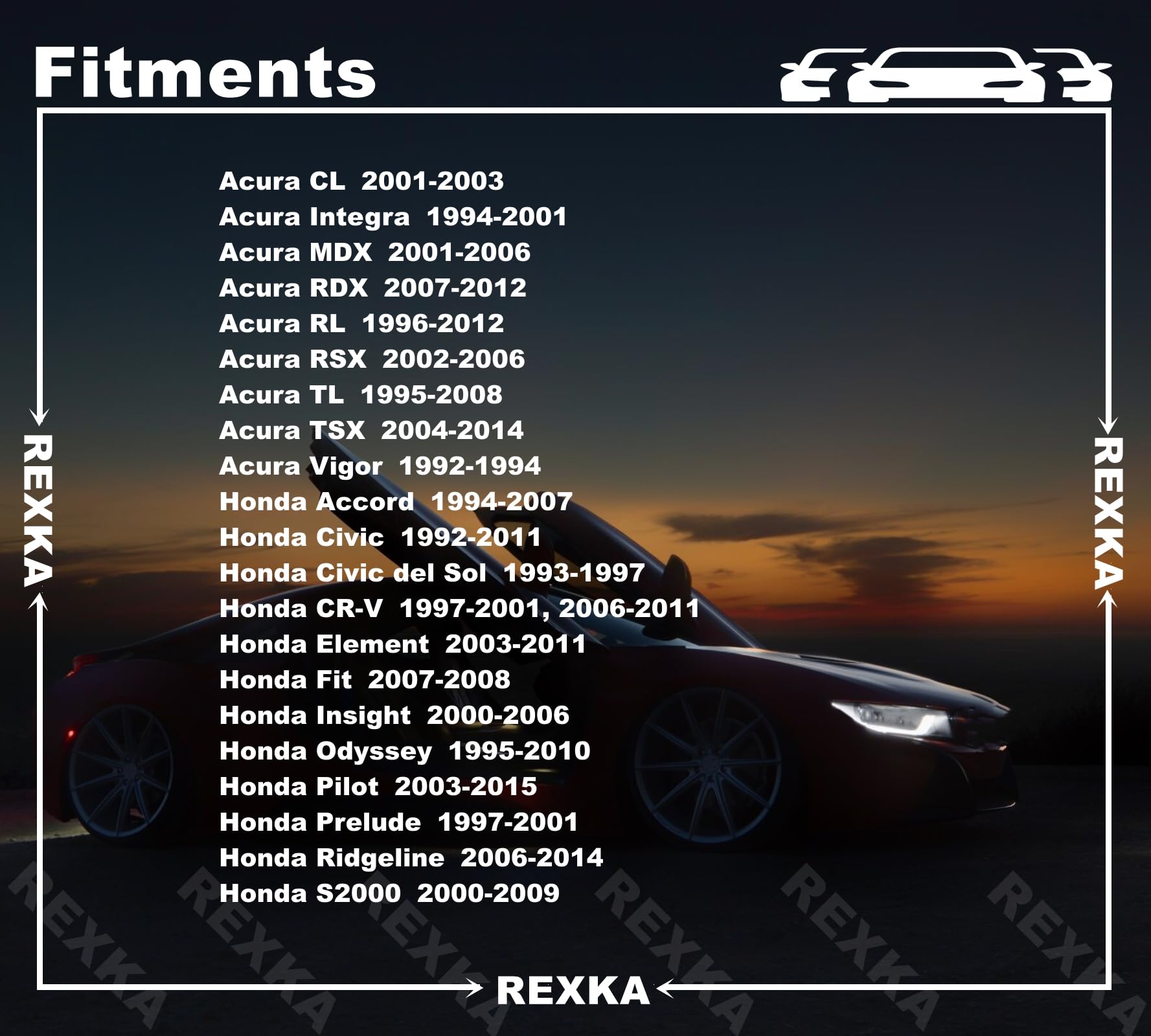 Rexka 10pcs Door Trim Panel Retainer Clips, Gray Nylon for Honda Acura, Fits Accord, Civic, CR-V, Odyssey