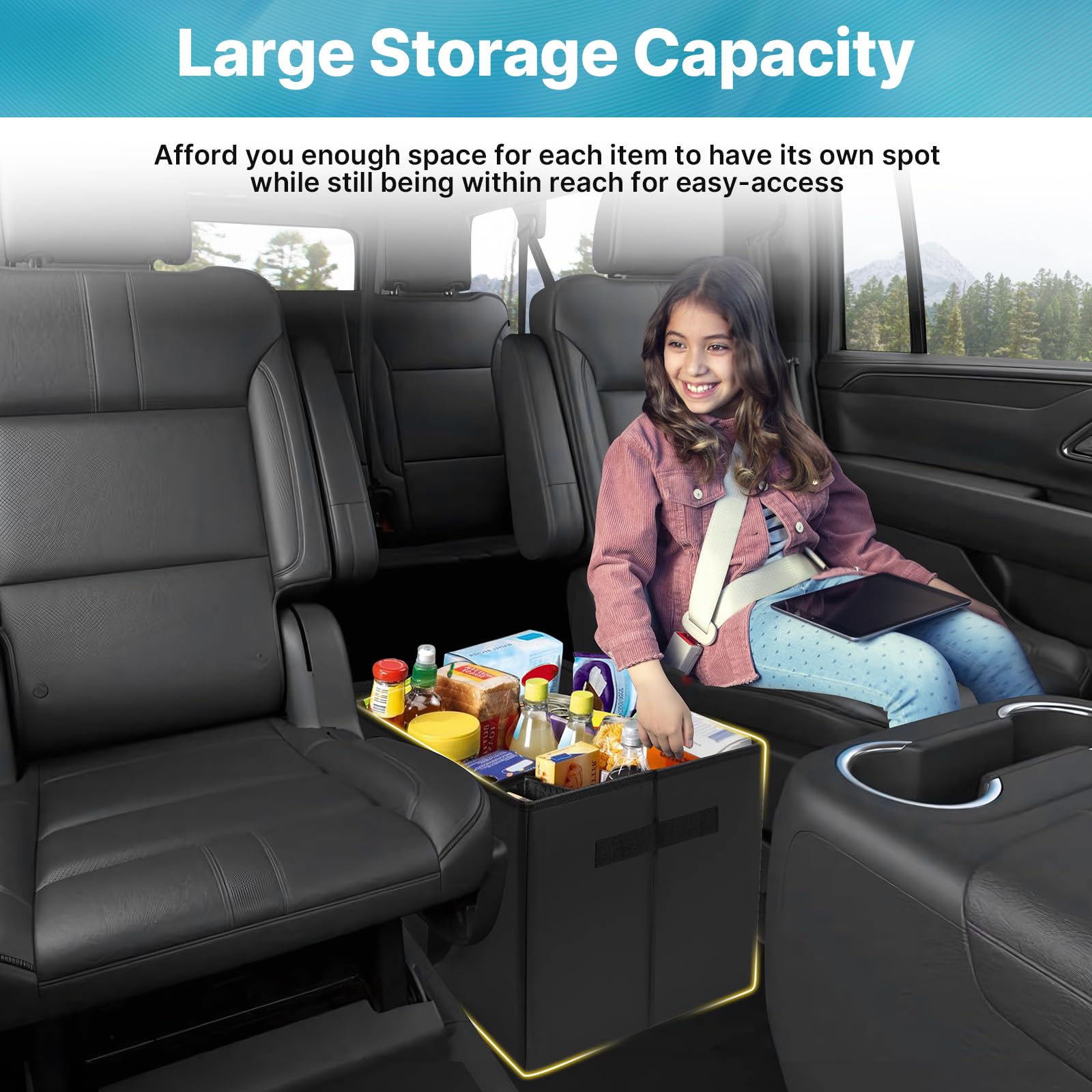 Mixsuper Liner Car Seat Organizer For Chevrolet Suburban 2021-2025, Console Organizer Backseat Box For Chevy Suburban, Dog Toy B