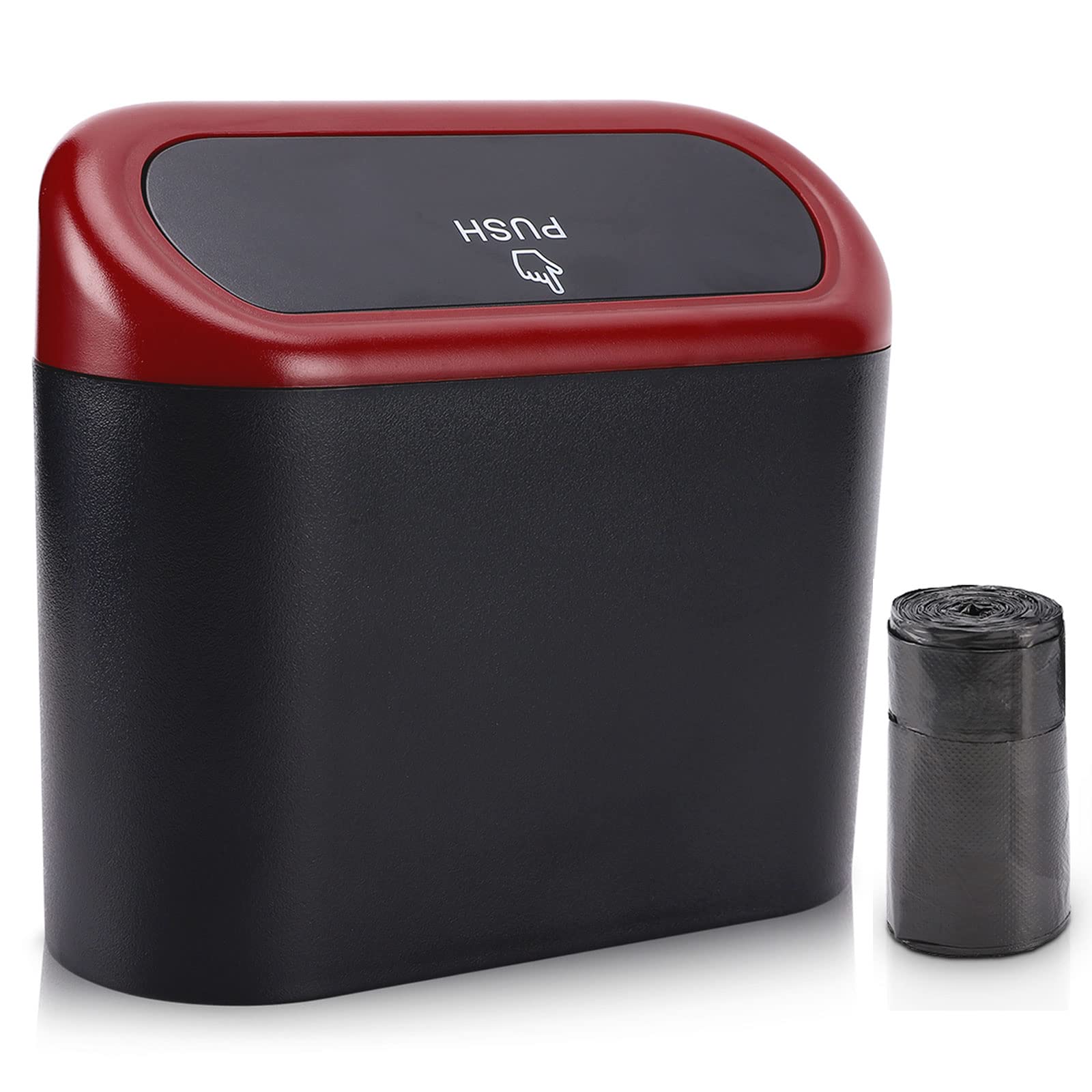 Accmor Car Trash Can With Lid, Mini Vehicle Trash Bin Car Dustbin Garbage Organizer Holder, Portable Hanging Wastebasket Bin Tra