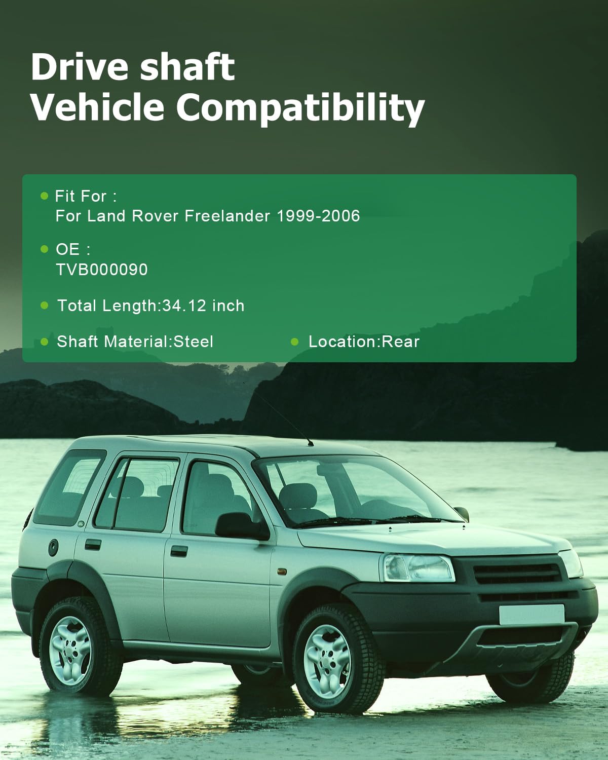 Scitoo 34.12'' Rear Drive Shaft Assembly Propeller Shaft Compatible For Land Rover Freelander 1.8L 1999-2001,For Land Rover Free