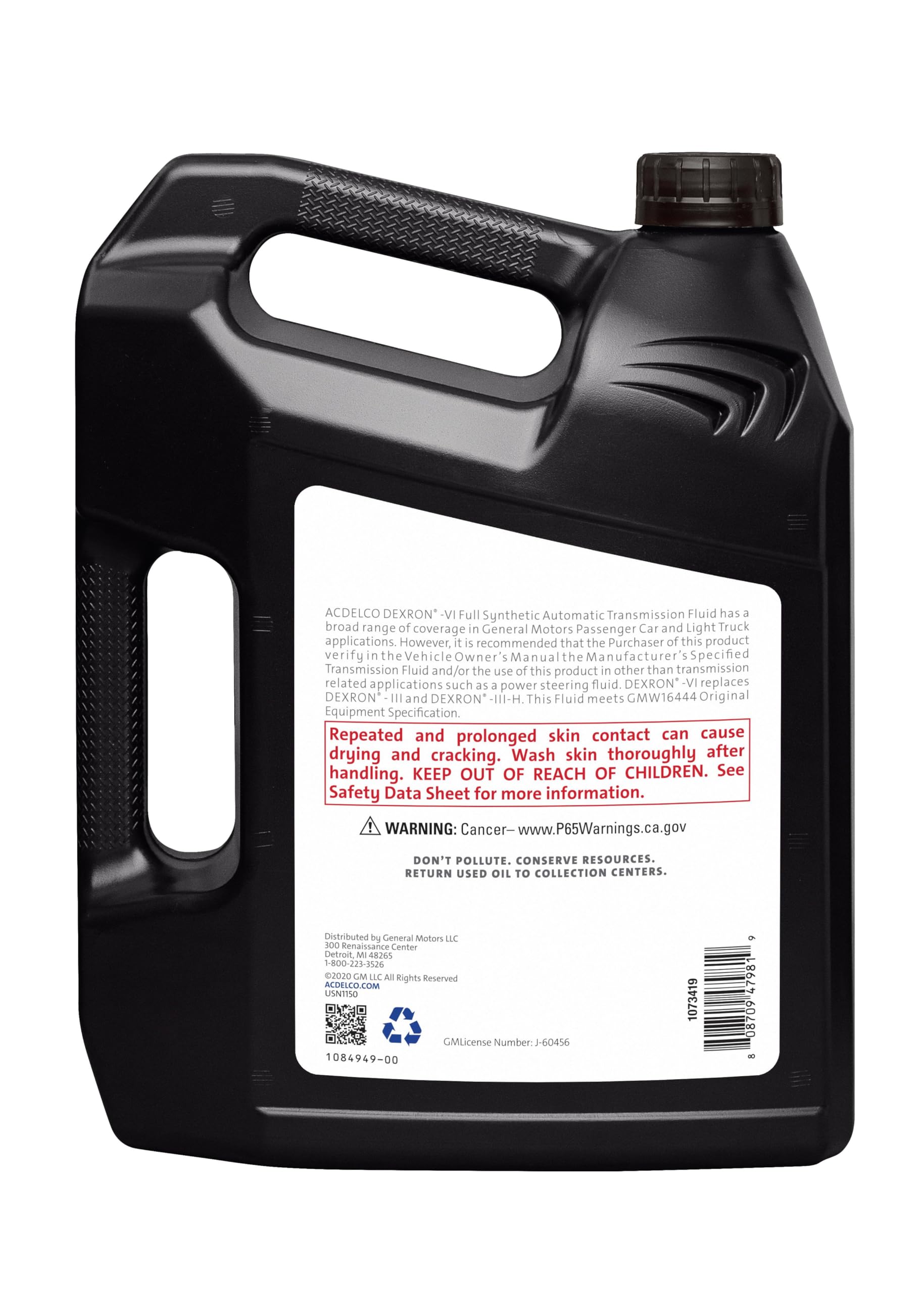 Acdelco Gm Original Equipment 10-9244 (88865618) Dexron Vi Full Synthetic Automatic Transmission Fluid - 1 Gal