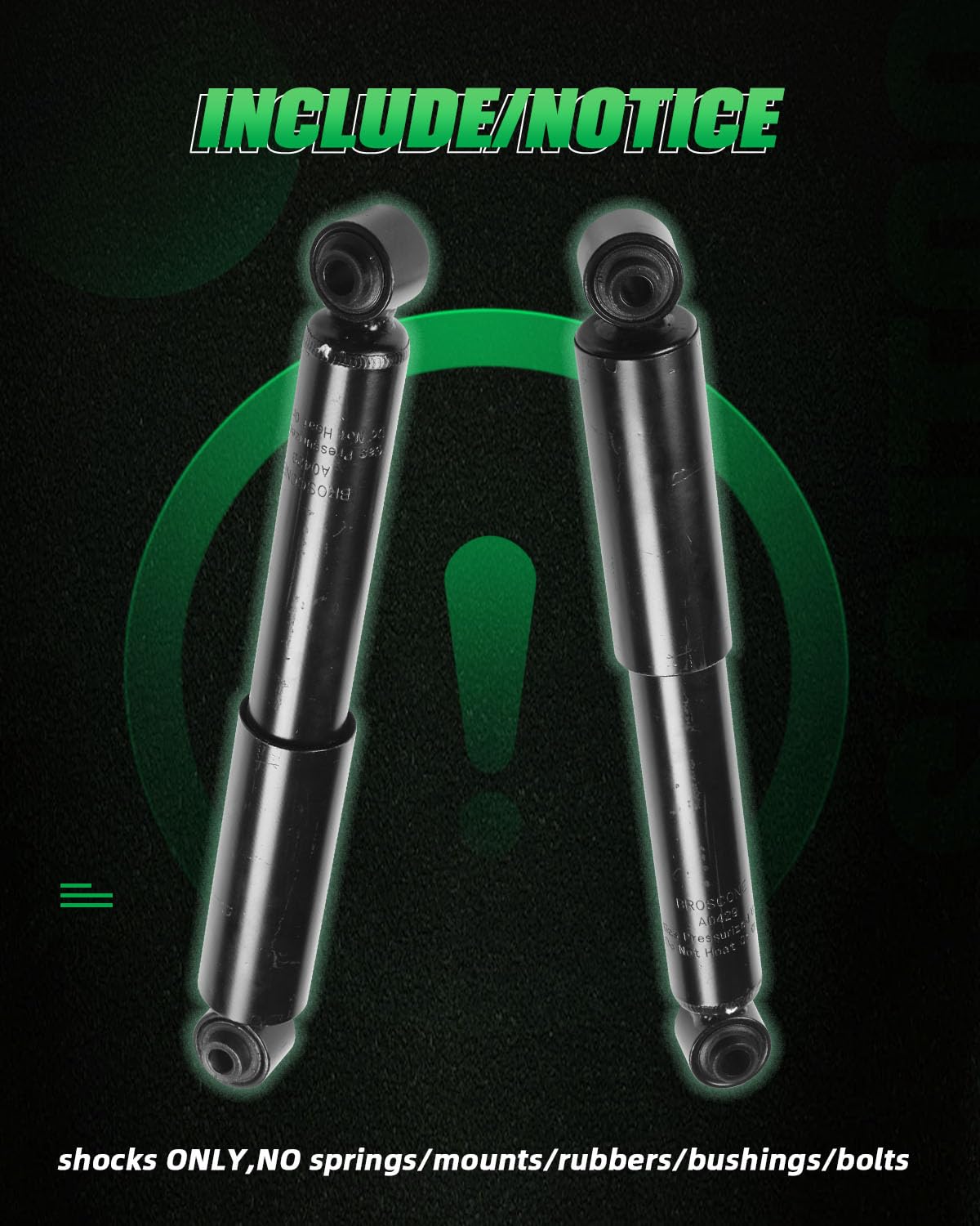 Scitoo - Rear Shock Absorber For Saturn Fits 2003 2004 2005 2006 2007 For Saturn Ion Shocks 343308 Struts - 2Pc Set