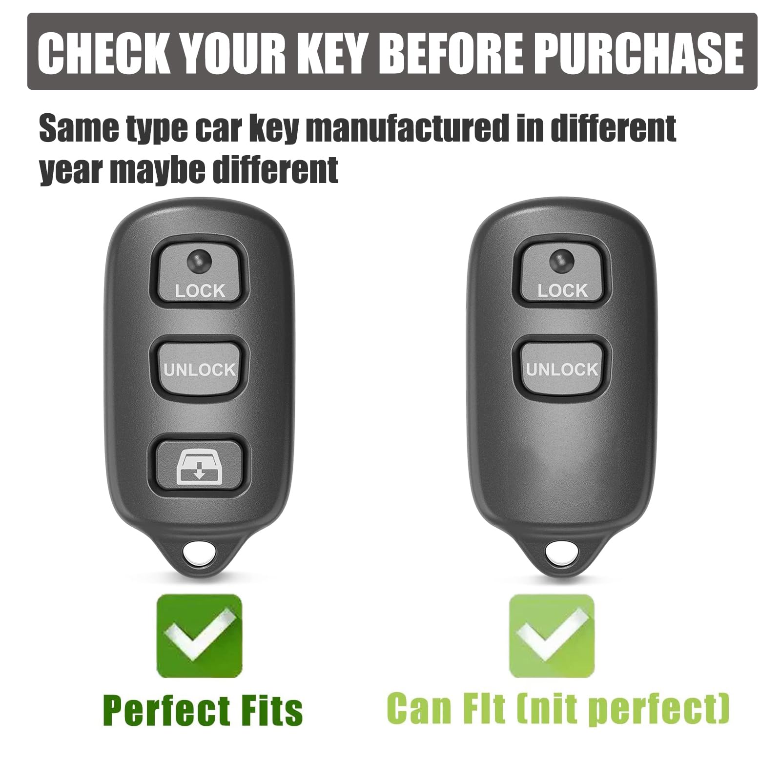Gematay For Toyota Key Fob Cover With Keychain Lanyard, Soft Tpu Key Fob Protector Shell Compatible With 2003-2009 Toyota 4Runne
