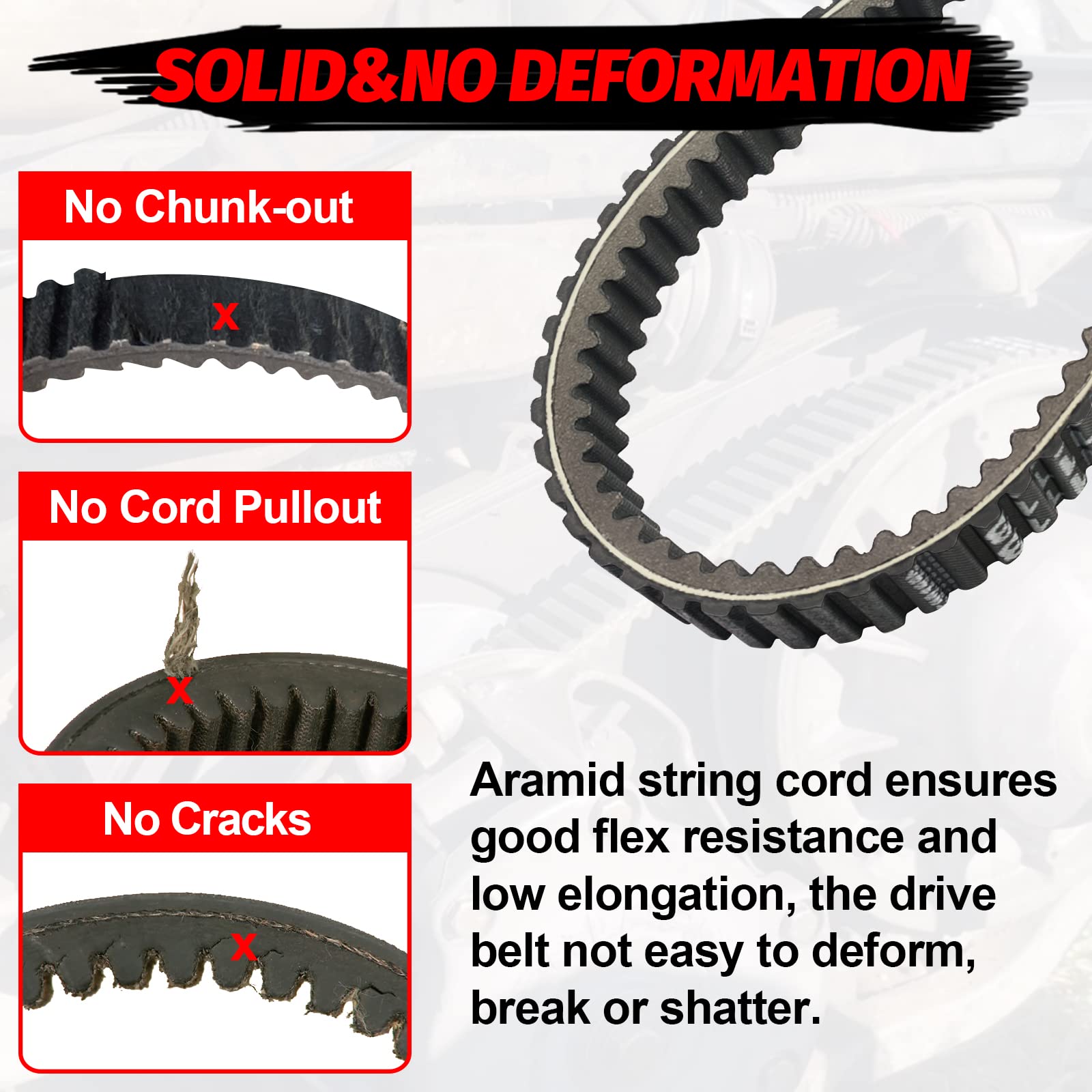 3211113 Drive Belt - StarknightMT 19C3982 ATV UTV Belt Compatible with Polaris Sportsman 500 570 450 800 RZR 800 Ranger 500