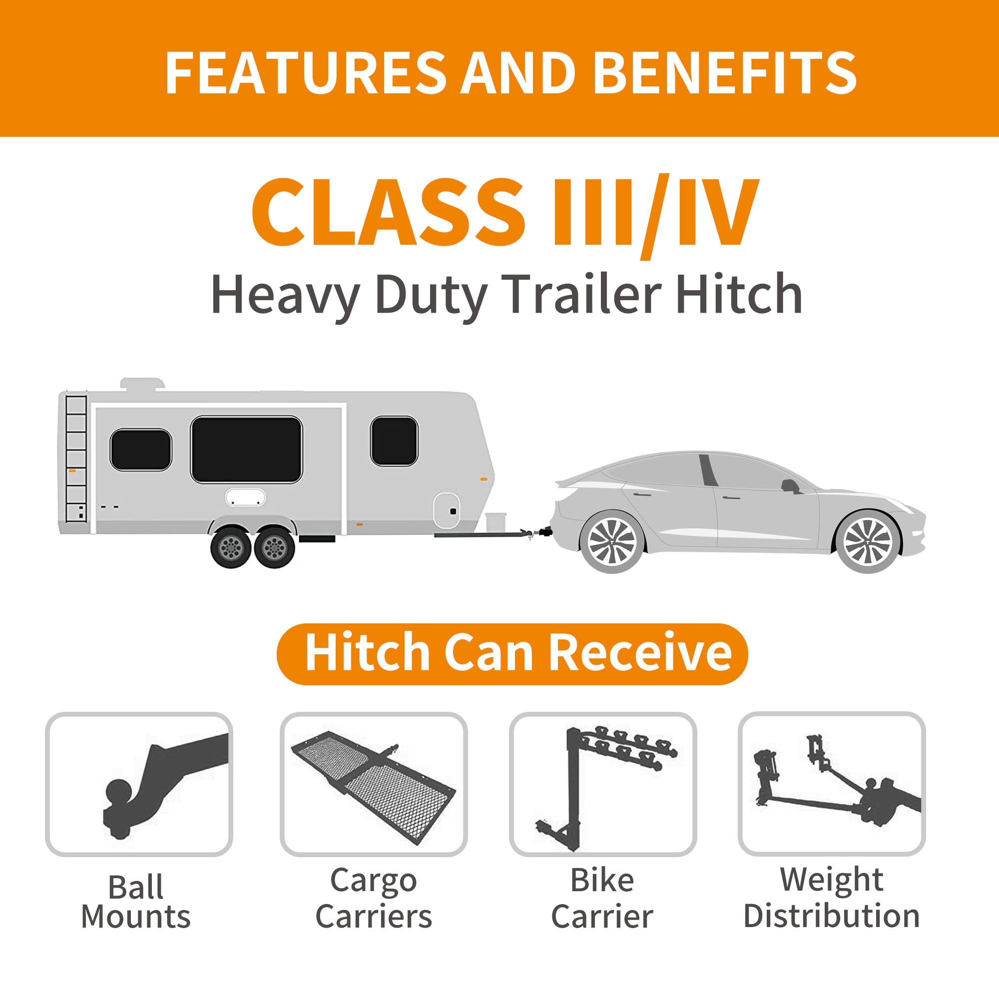 Tesla Model Y Rear Trailer Hitch Tow Hook Receiver Tow Hitch Tow Hook Adapter Fit 2020 2021 2022 2023 Model Y Accessories (Excluded Hook)