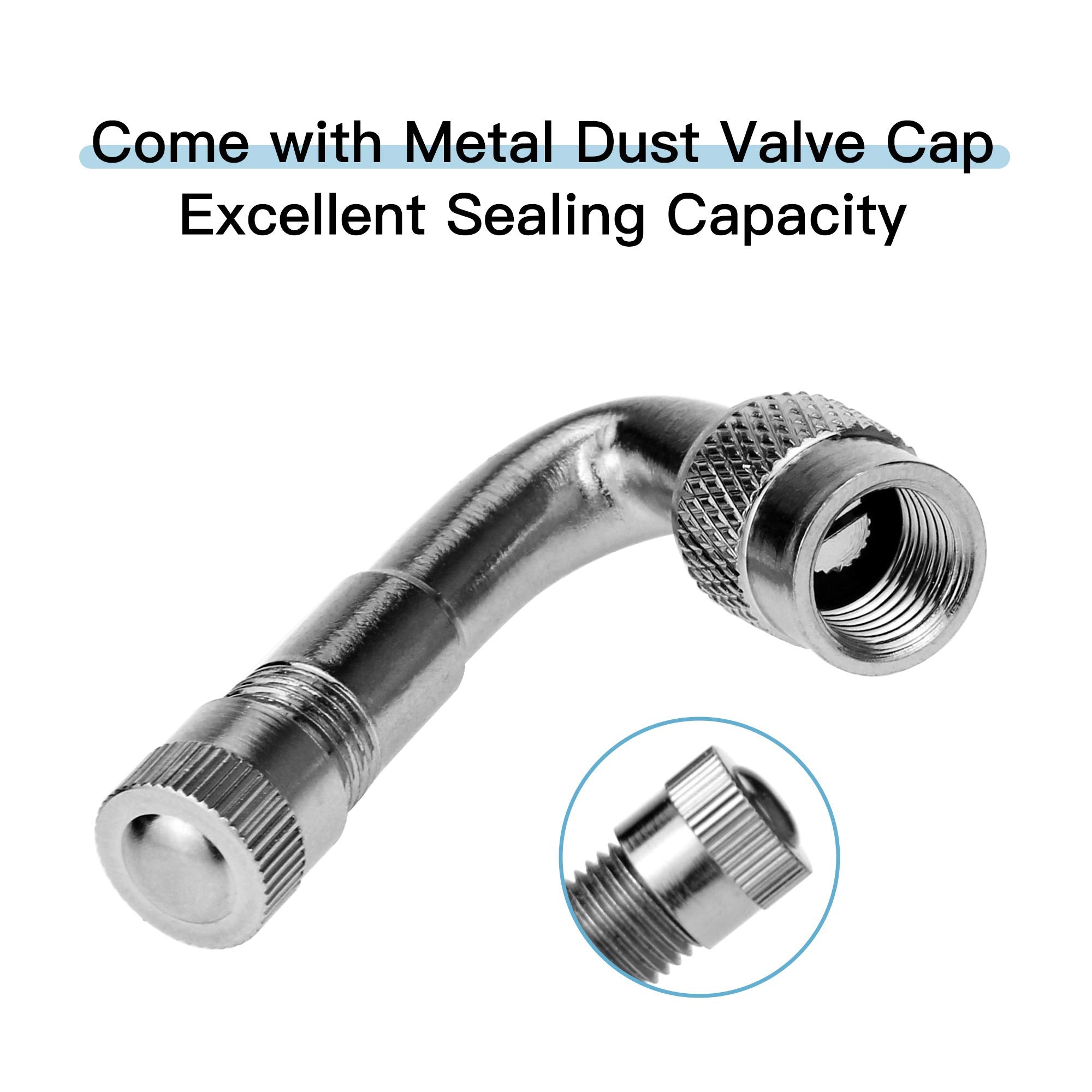 6-Pack Valve Stem Extenders, Mellbree 45 Degree 90 Degree 135 Degree Schrader Tire Valve Extension Compatible For Dual Wheels Passenger Cars, Rv, Stroller, Bicycles, Motorcycles And Trailers