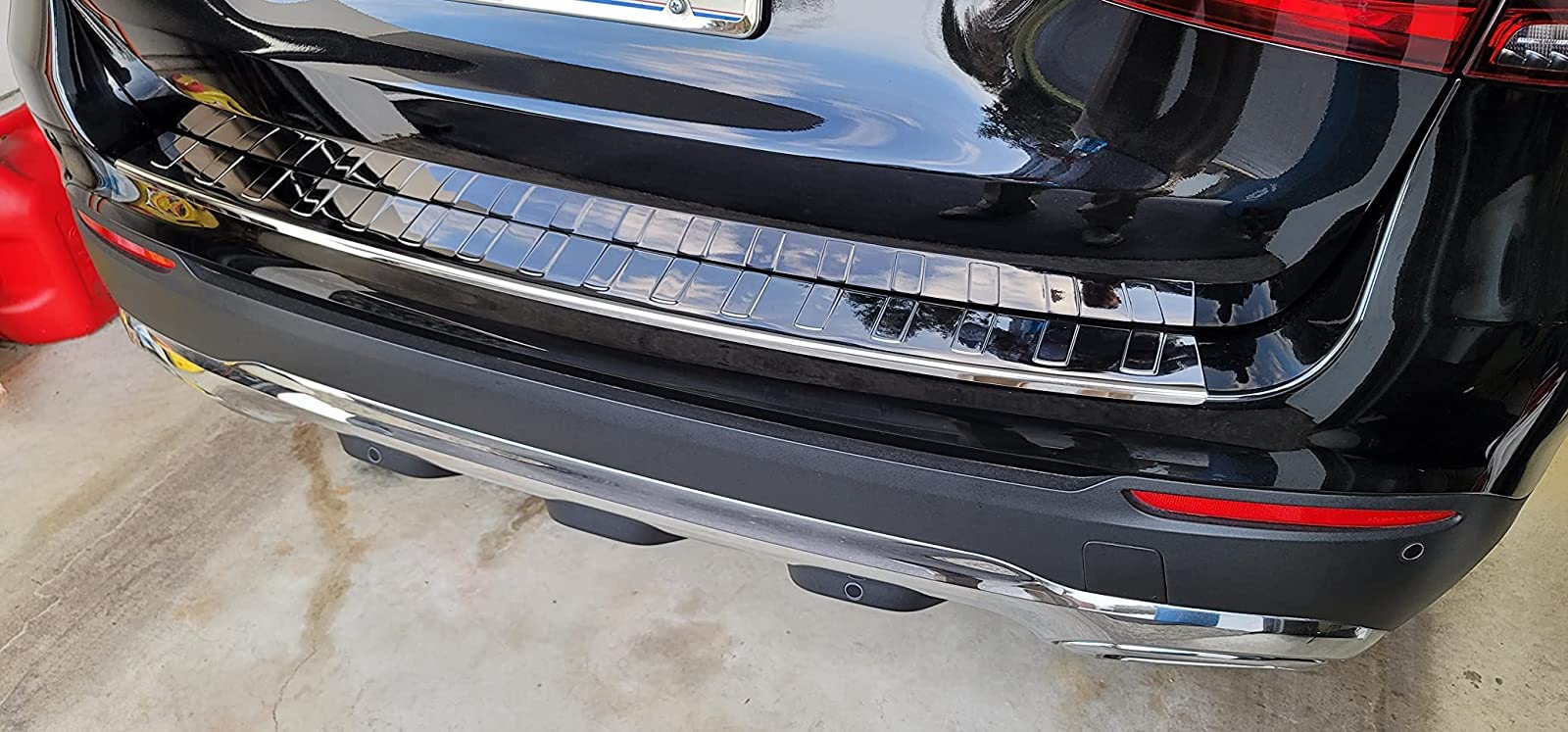 HIGH FLYING Stainless Steel Rear Bumper Guard Sill Plate for Mercedes Benz GLC-Class 2015-2022 - Chrome Finish