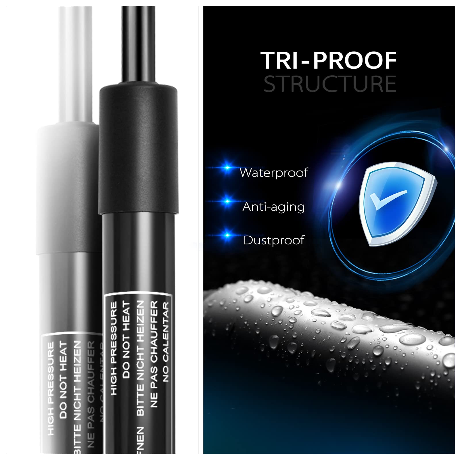 Set Of 2 Bonnet Hood Lift Support Shock Struts Gas Spring For Bmw E60 E61 525I 528I 530I 535I 545I 550I M5