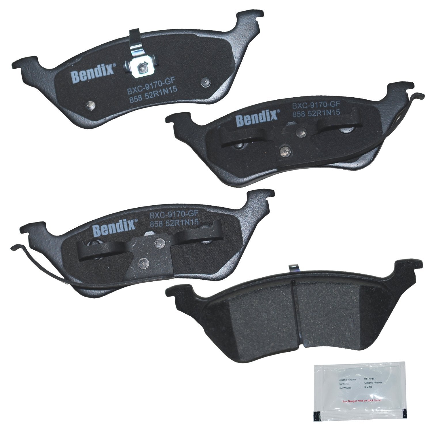 Bendix Priority1 Cfc858 Ceramic Rear Brake Pads For Chrysler Town & Country 2007-2001, Voyager 2008-2001, Dodge Caravan 2007-200