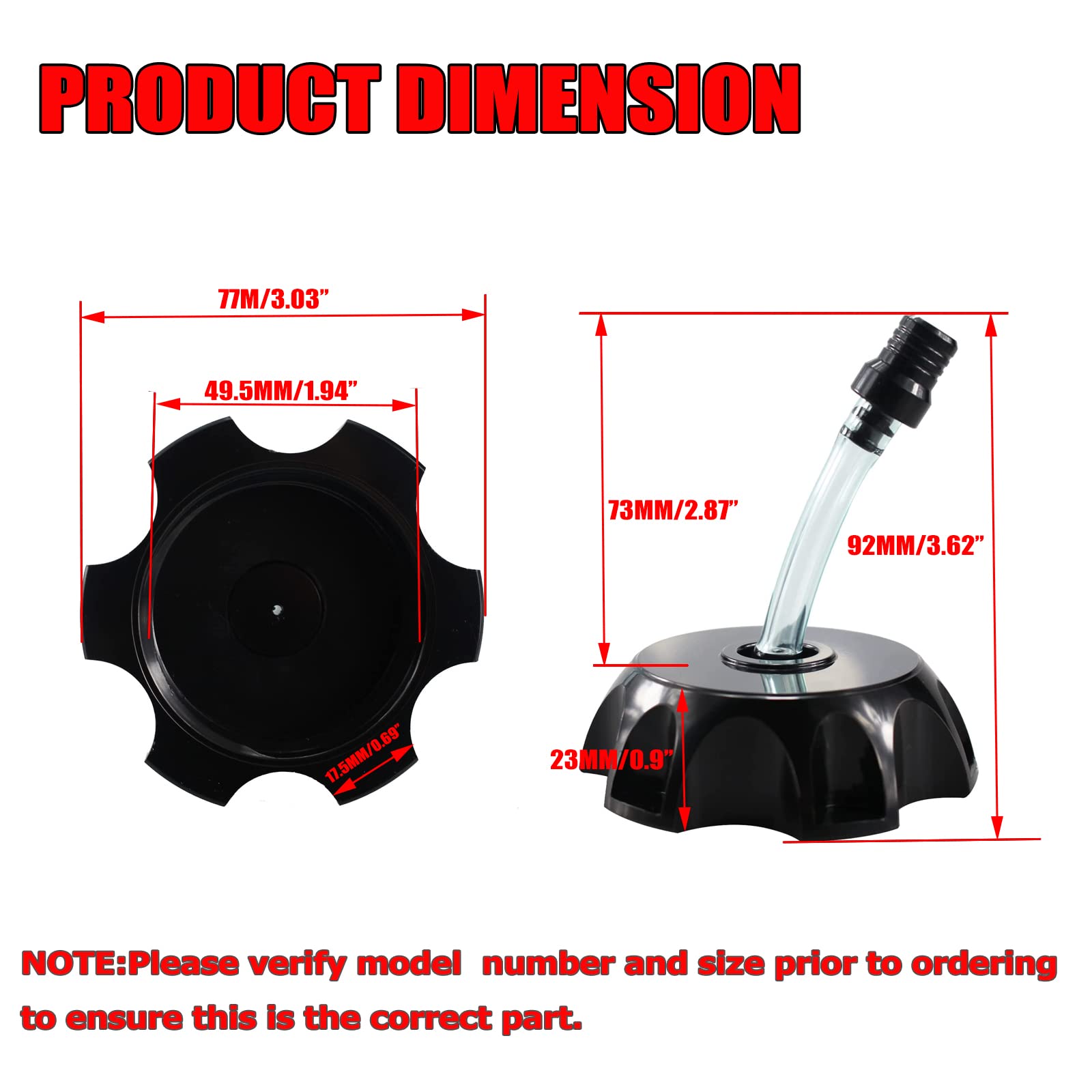 New Olym Cnc Aluminum Gas Fuel Tank Cover Cap With Breather Valve For 50Cc 90Cc 110Cc 150Cc Ssr Pit Dirt Motor Bike Black