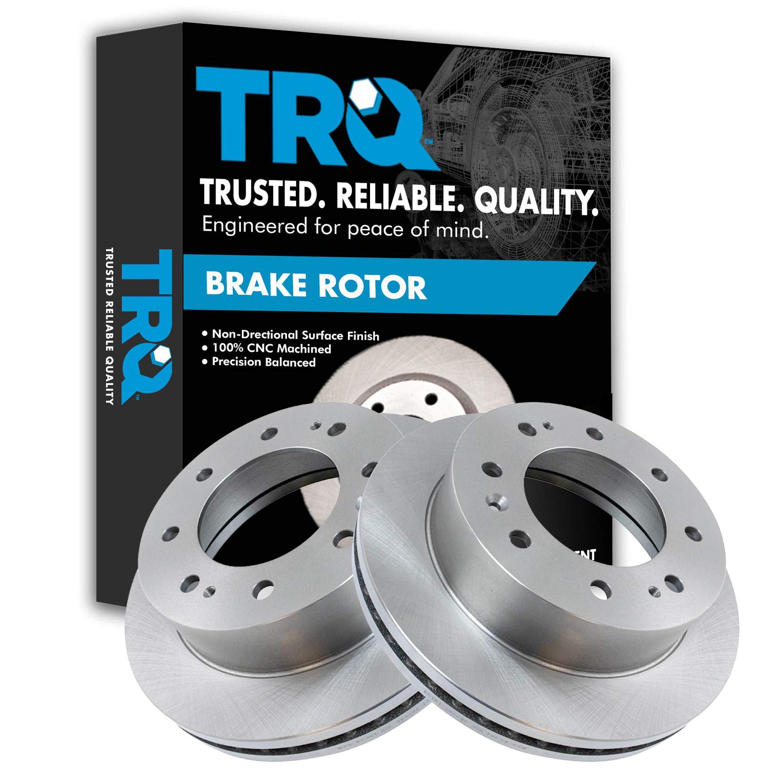 Trq Front Brake Rotors Set Vented Compatible With 2011-2023 Chevrolet Silverado 2500 Hd Silverado 3500 Hd 2017-2019 Suburban 201