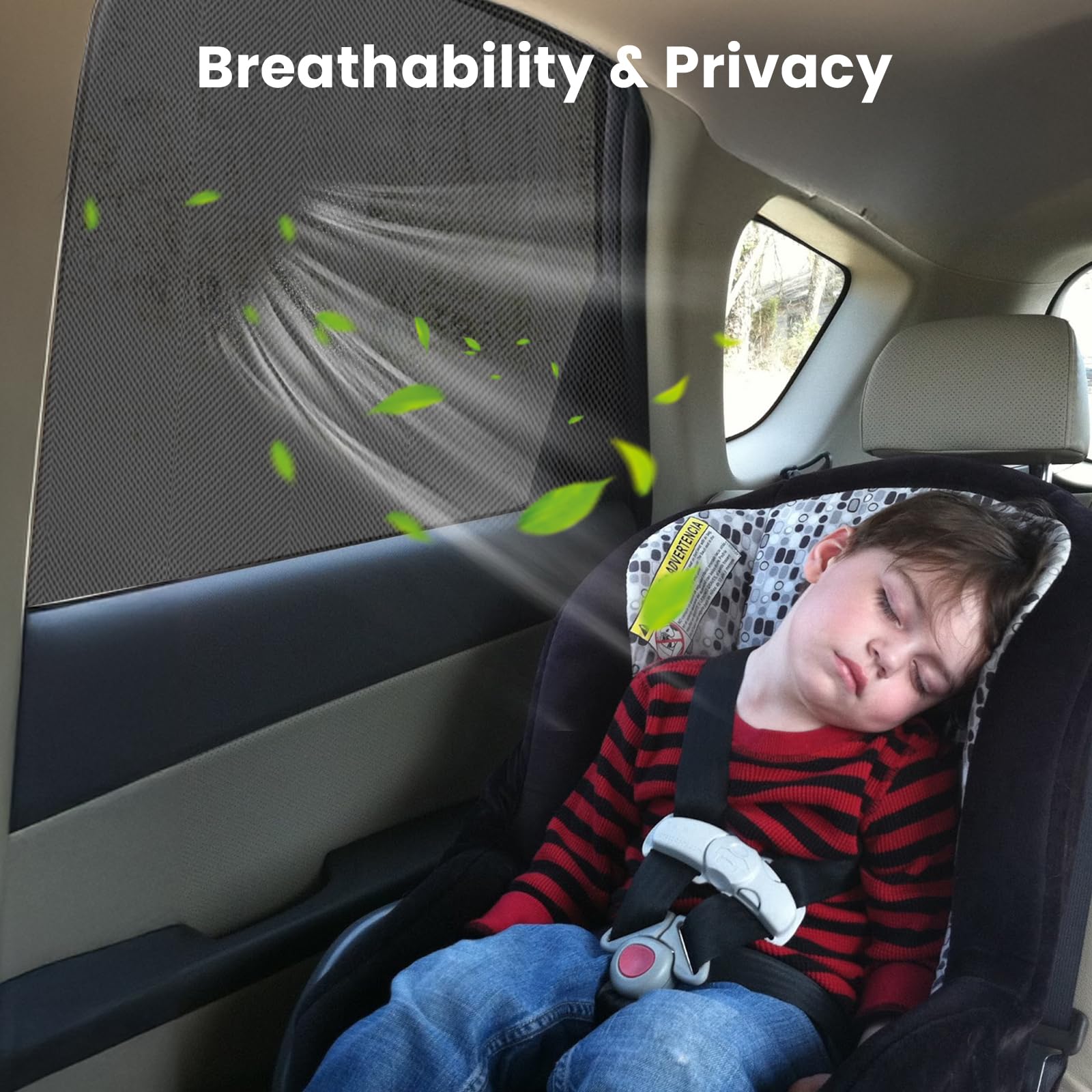 Car Window Shade, Peyou 2 Pack Car Window Sun Shades Uv Protection For Camping, Breathable Mesh Baby Car Window Covers, Universal Fit Most (99%) Of Cars, Privacy Protect Tints For Kids, Family, Pets