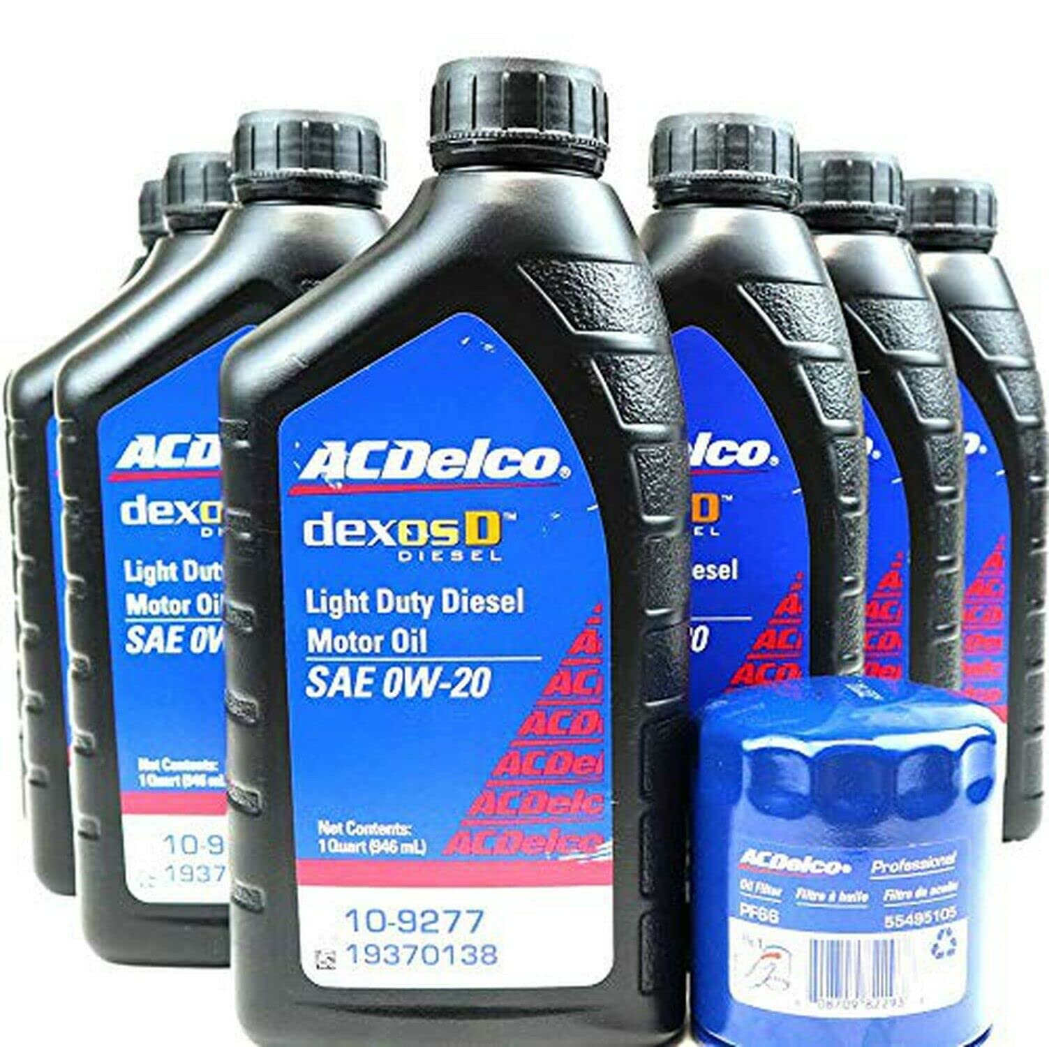 AC Delco DexosD 0w20 Engine Oil and Oil Filter Change Kit For 3.0L Duramax Diesel LM2