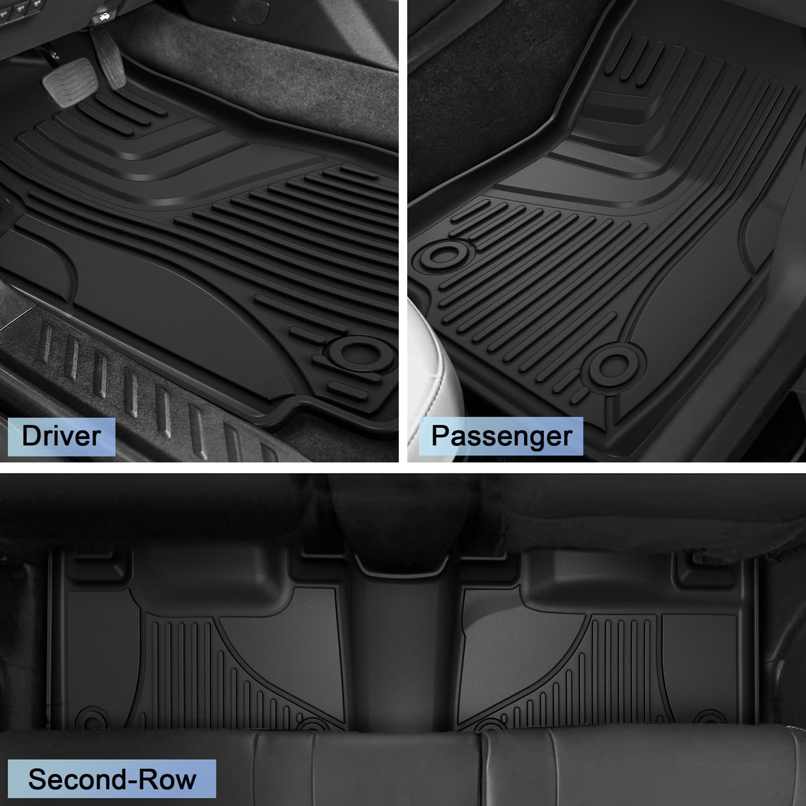 Aomsazto Floor Mats For Toyota Rav4 2013-2018 (Include Hybrid) Full Set All Weather Tpe Custom Fit Floor Mats For Toyota Rav4 1S