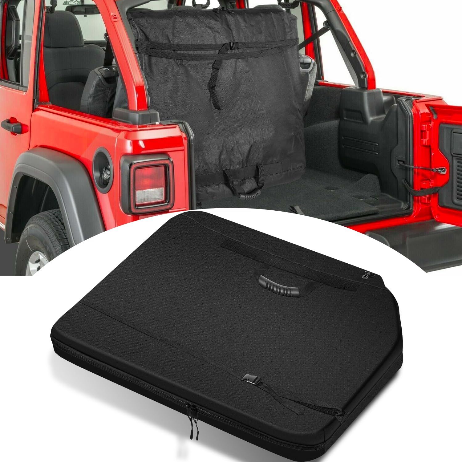 Freedom Panel Hard Top Storage Bag With Handle For 2007-2025 Jeep Wrangler Jk, Jku, Jl, Jlu, Sports, Sahara, Freedom, Rubicon 2-Door And 4-Door, Jeep Gladiator Jt, Car Interior Organizer Bags