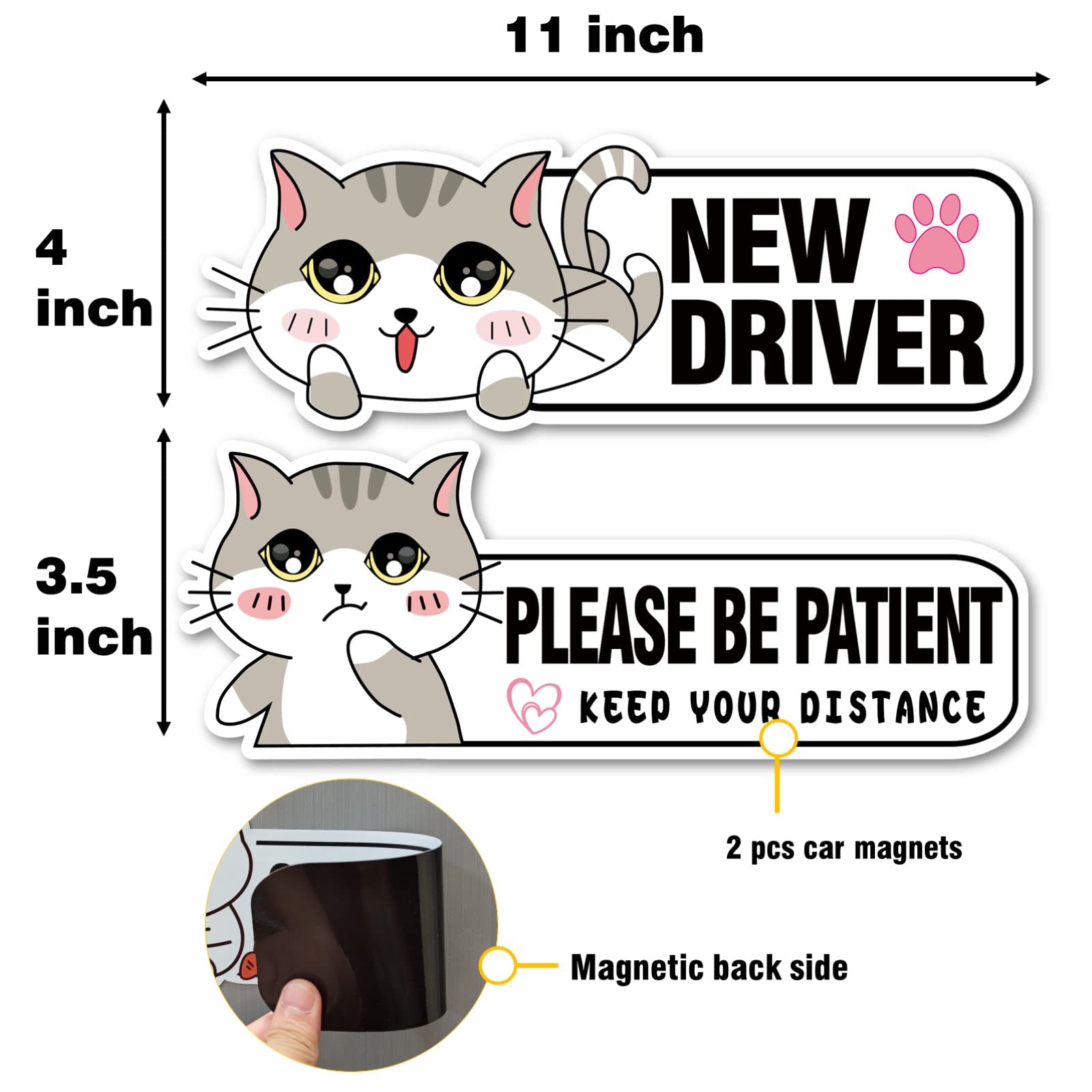 Patient Driver Please Be Patient Decal Safety Signs - Student & New Driver Magnets For Car