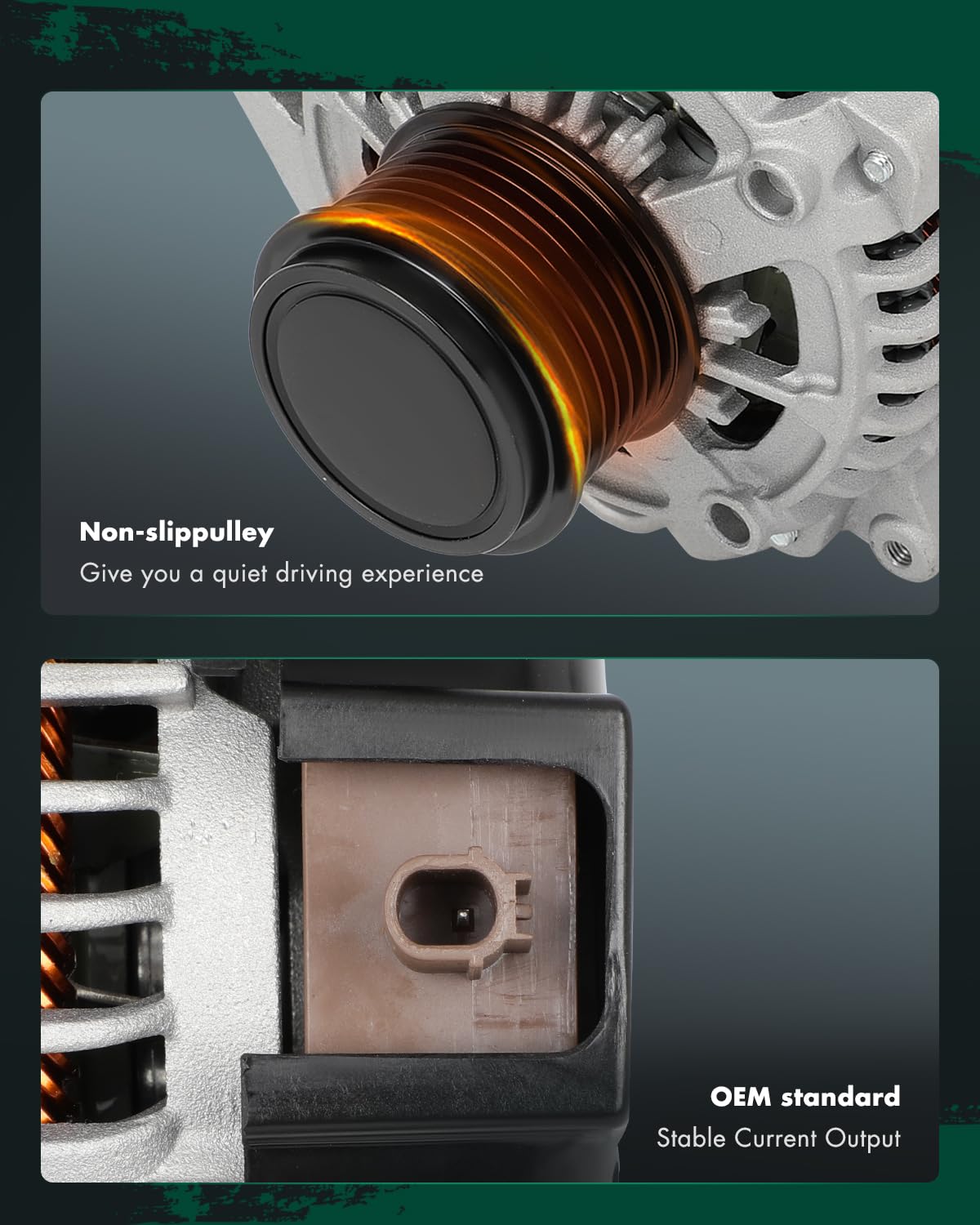 SCITOO Alternator Fit for Honda for Civic 2.0L 2016-2022- 12V 135Amp CW SC7 Pulley Class, Replace OE# 11931