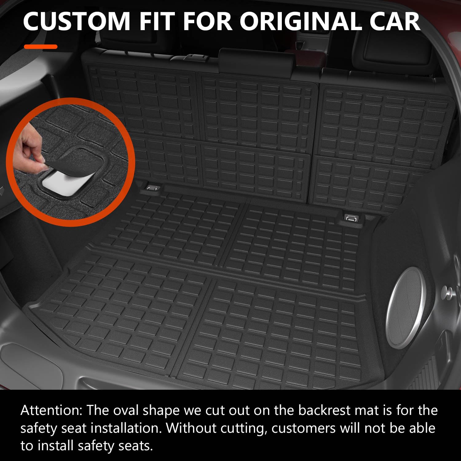 powoq Trunk Mat Compatible with 2011-2021 Jeep Grand Cherokee 2022 2023 Grand Cherokee WK Backrest Mat Replacement for Grand Che