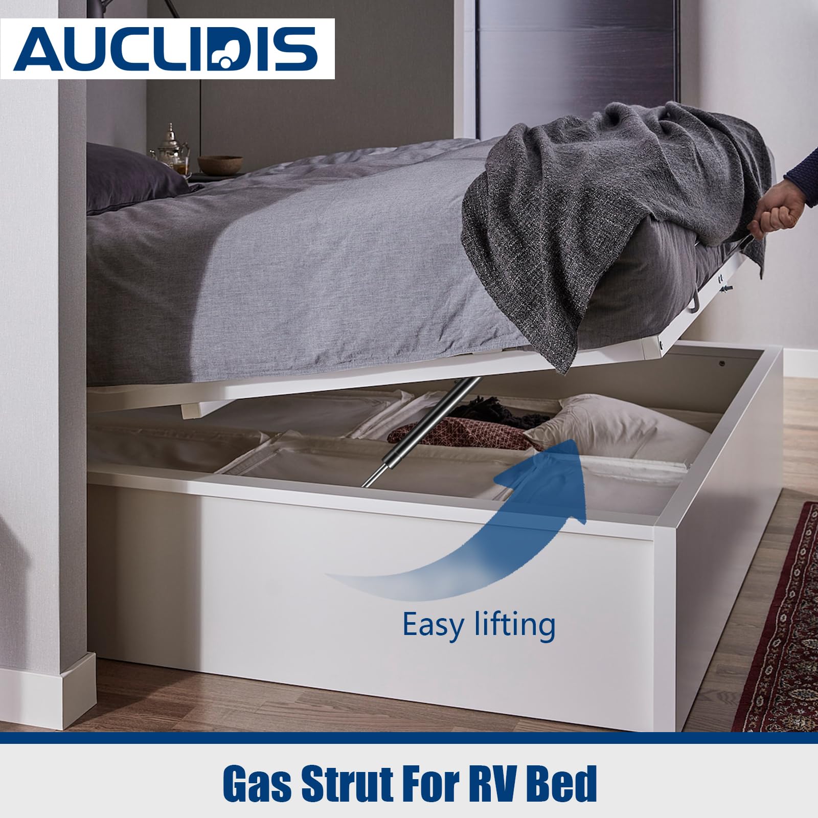 C16-08053 Lgp8-200-80 20 Inch 80Lb/356N Gas Strut Shock Spring Lift Support For Rv Bed, Underbed Storage, Rv Door, Truck Bed Ton