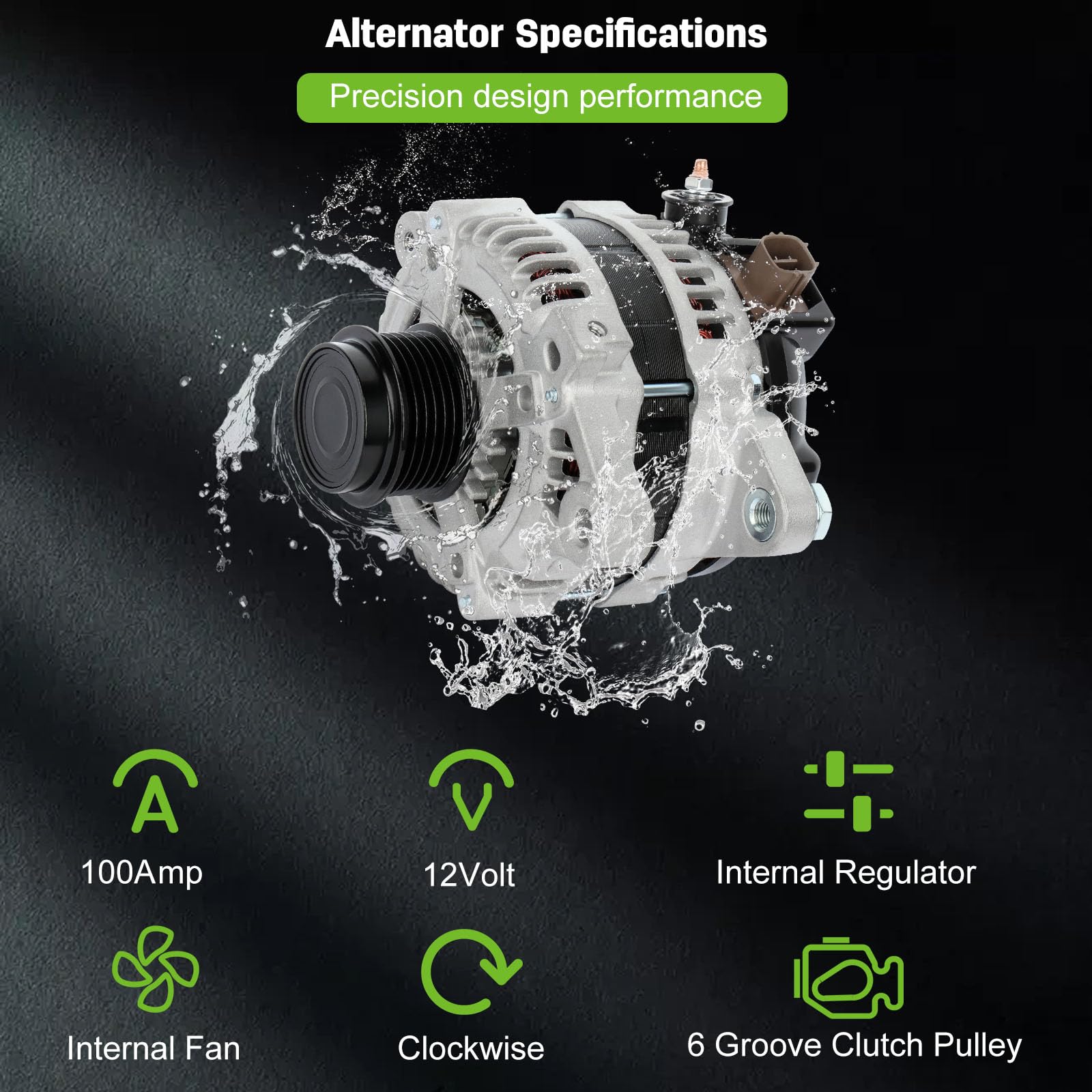 Scitoo Alternators 11385 Compatible Fit For 2009-2013 For Toyota Corolla 1.8L For 2009-2010 For Toyota Matrix 1.8L For 2009-2010