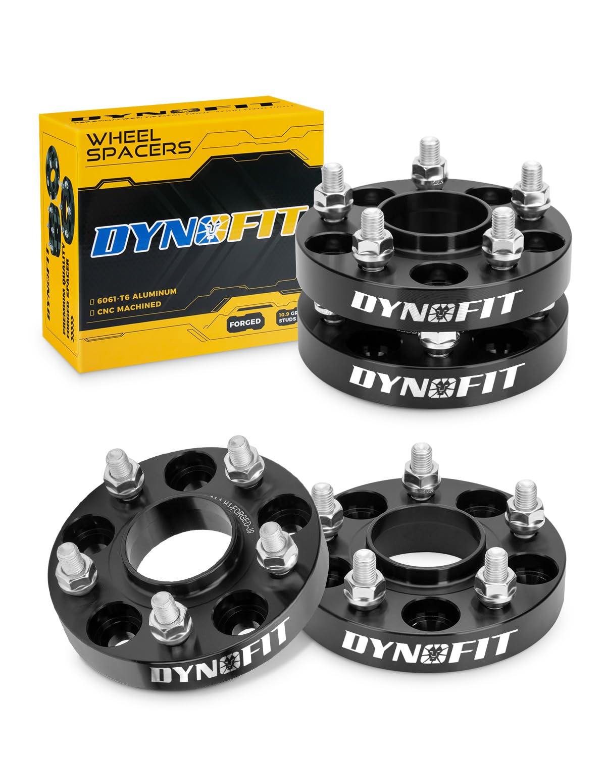 Dynofit 5X4.5 Hubcentric Wheel Spacers 1'' For Hon-Da Accord Civic Acura Cr-V Hr-V Element Crosstour | Set Of 4Pcs 25Mm Wheel Ad