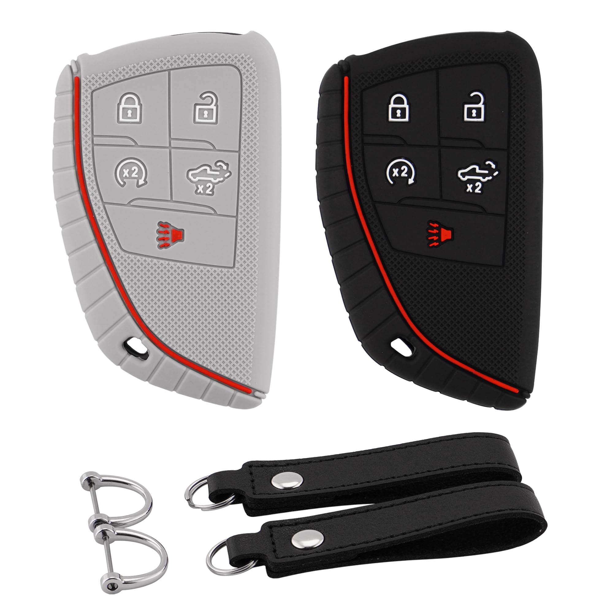 Koaudb Key Fob Cover Compatible With 2022 2023 2024 2025 Chevy Silverado 1500 Gmc Sierra 1500, For 2024 2025 Silverado Sierra 25