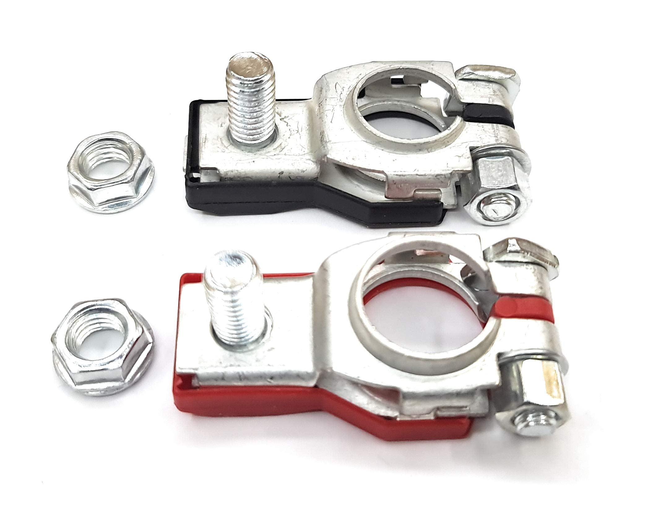 Everbuilt Universal Positive (+) Negative (-) Auto Battery Cable Terminal Top Post For Cars Vans, SUV and Trucks, Compatible Wit