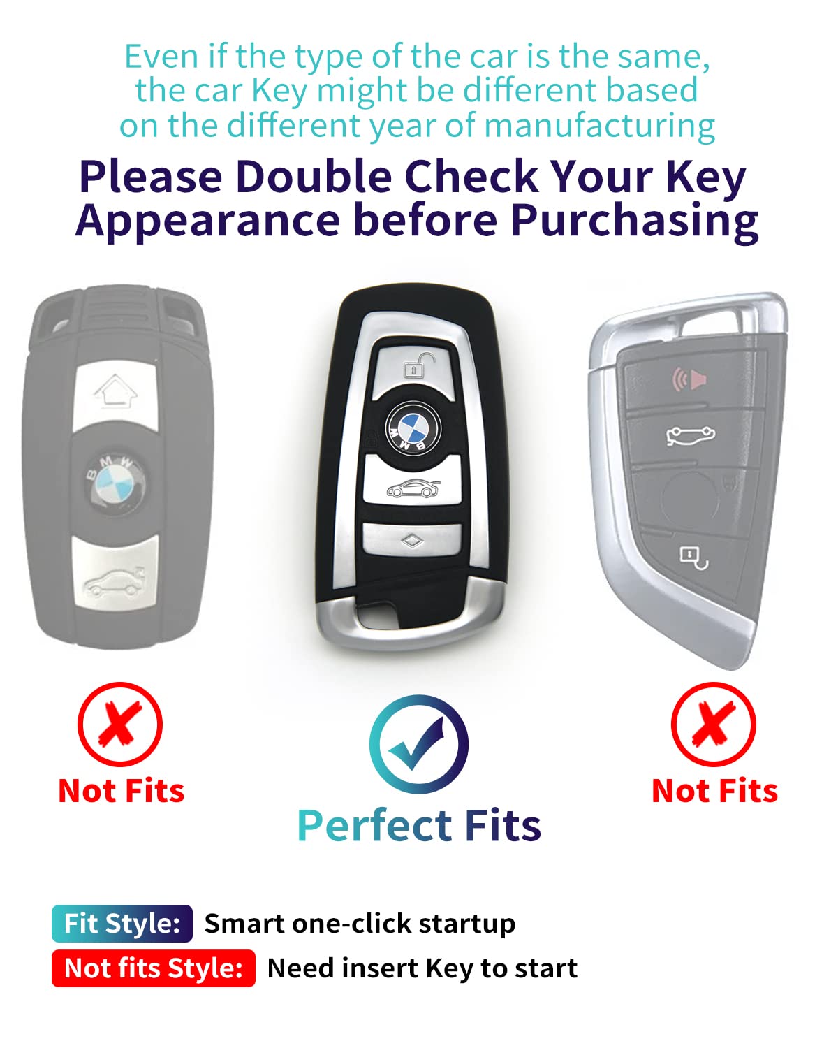 Haoyoumei Suitable For Bmw Key.Advanced Soft Tpu Key Case Is Compatible With 1 X1 X3 2 X4 4 X5 5 X6 M5 6 7 F20 3 Gt3 Gt5 Key 360