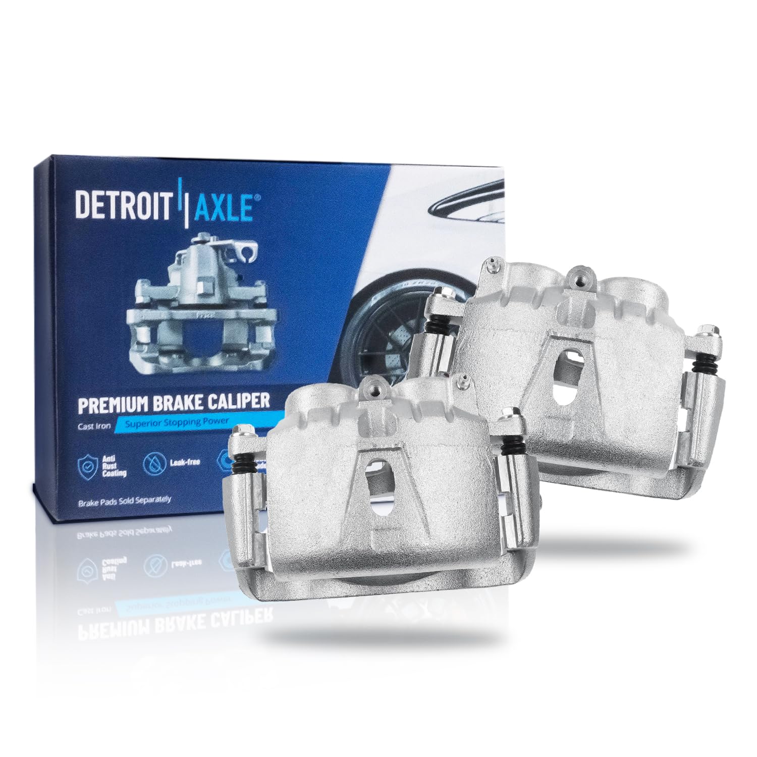 Detroit Axle - Front 2pc Brake Calipers for Express Savana 4500 Silverado Sierra 3500 HD Chevrolet GMC, 2 Disc Brake Calipers w/
