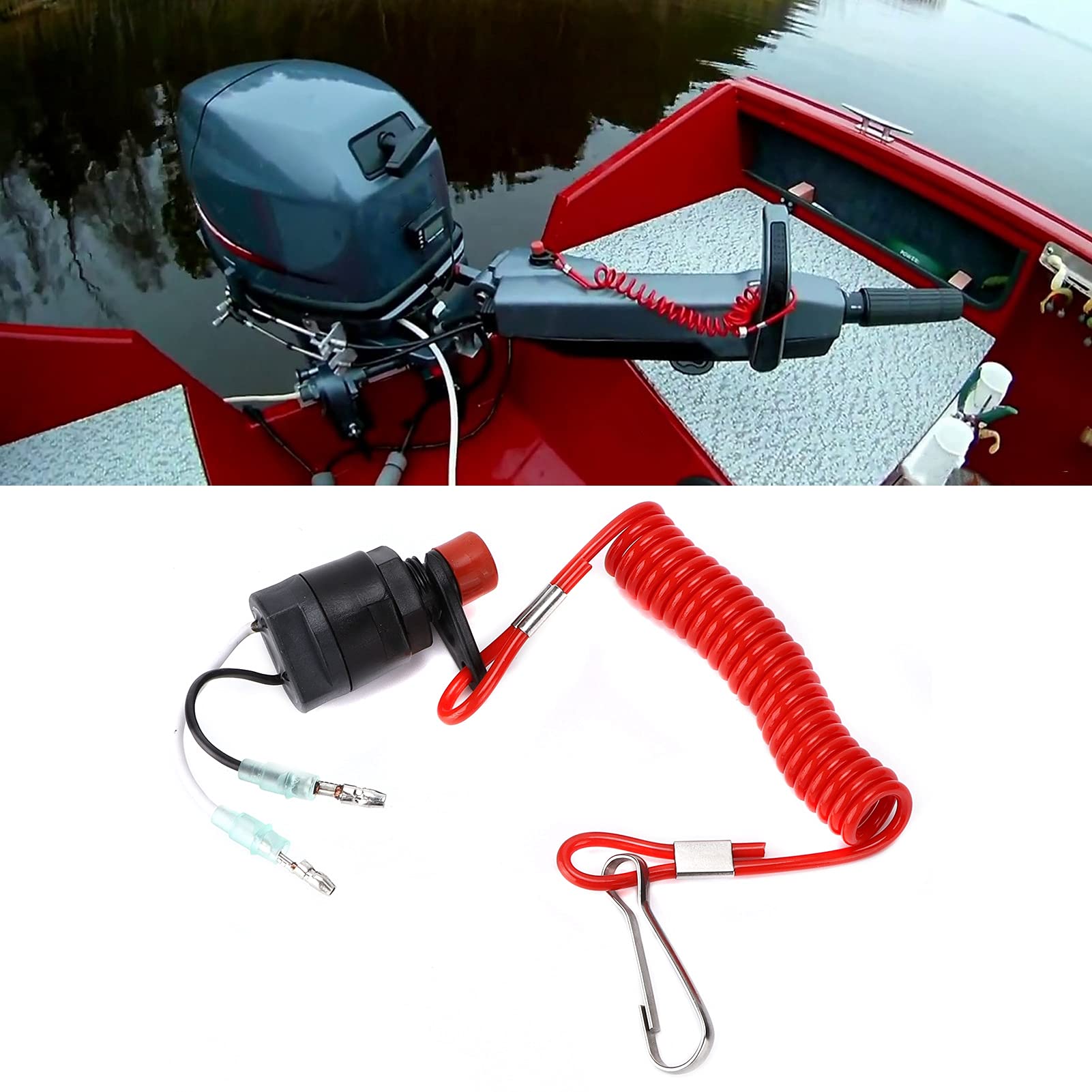 Aramox Marine Outboard Engine Kill Stop Switch Emergency Flameout Replacement For Yamaha F 9.9Hp-250Hp 2 Or 4 Stroke Oem: 688-82575-01