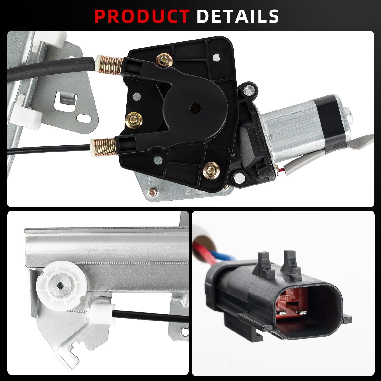 OVANOH Front Left Driver Side Power Window Regulator with Motor Assembly Compatible For Dodge Durango 1998-2003 Dakota 2000-2004