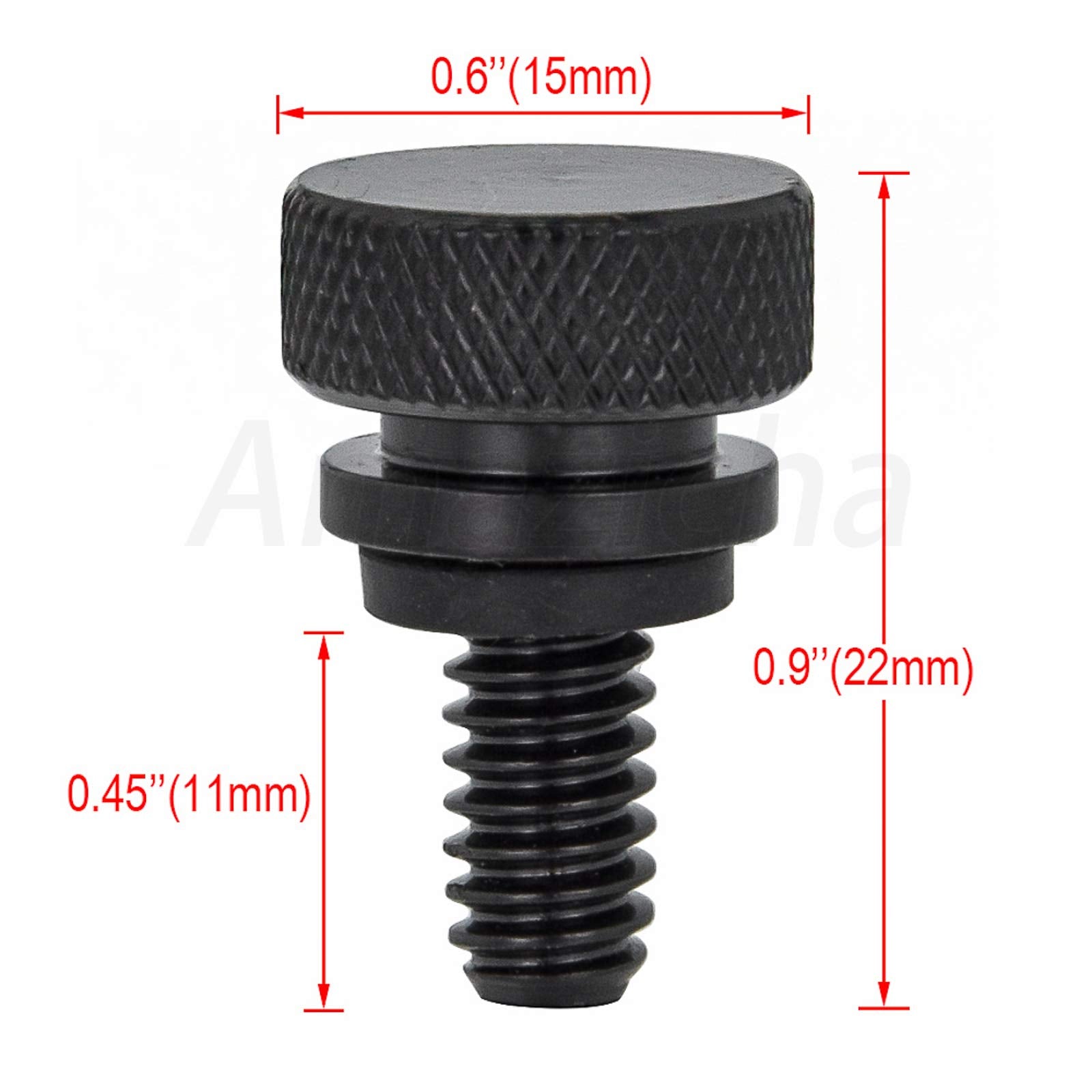 Amazicha Black Stainless Steel Seat Bolt Screw Nut Mount Kit Compatible For Harley Davidson Touring Sportster Softail Dyna 1996-2024
